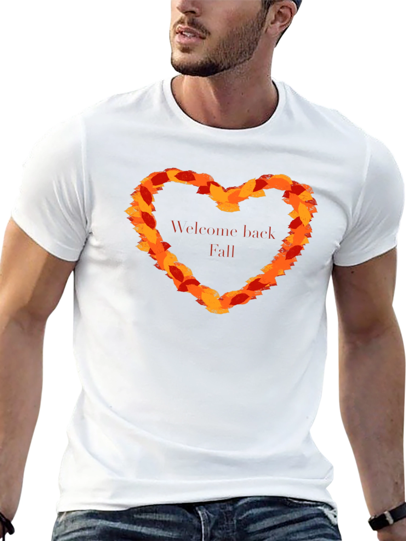 Welcome Back Fall Leaf Heart T-Shirt