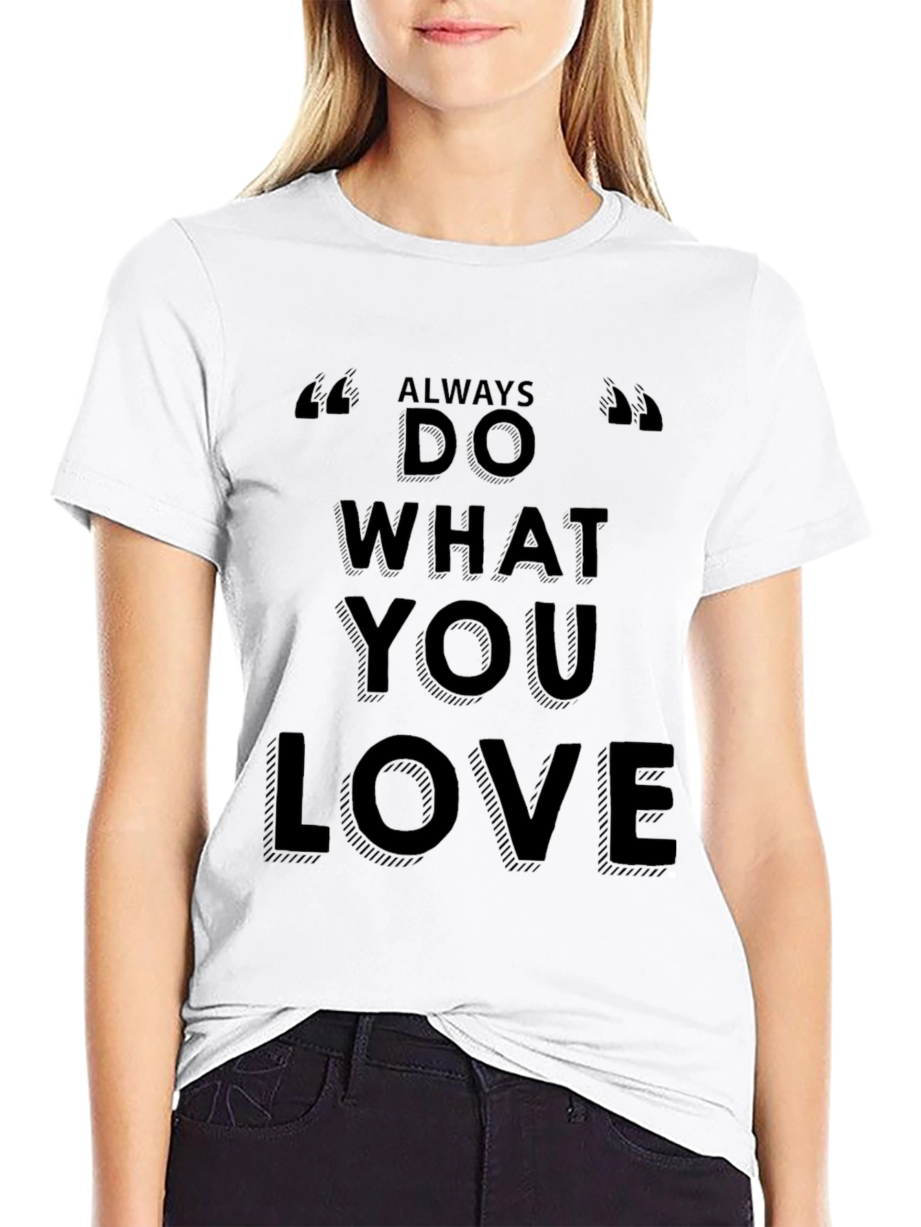 Inspirational Black T-Shirt - Always Do What You Love