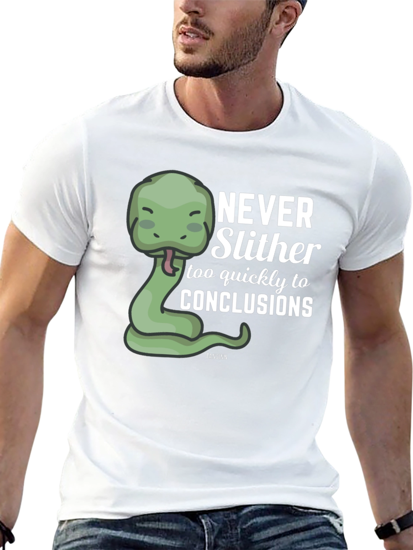 Never Slither Funny Graphic T-Shirt