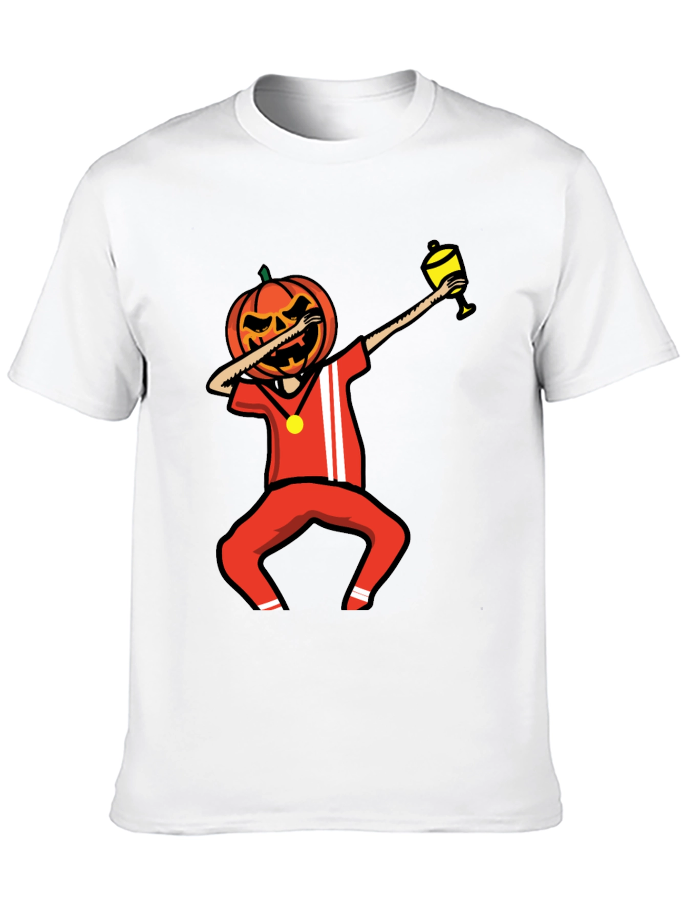 Dabbing Pumpkin Halloween T-Shirt - Black