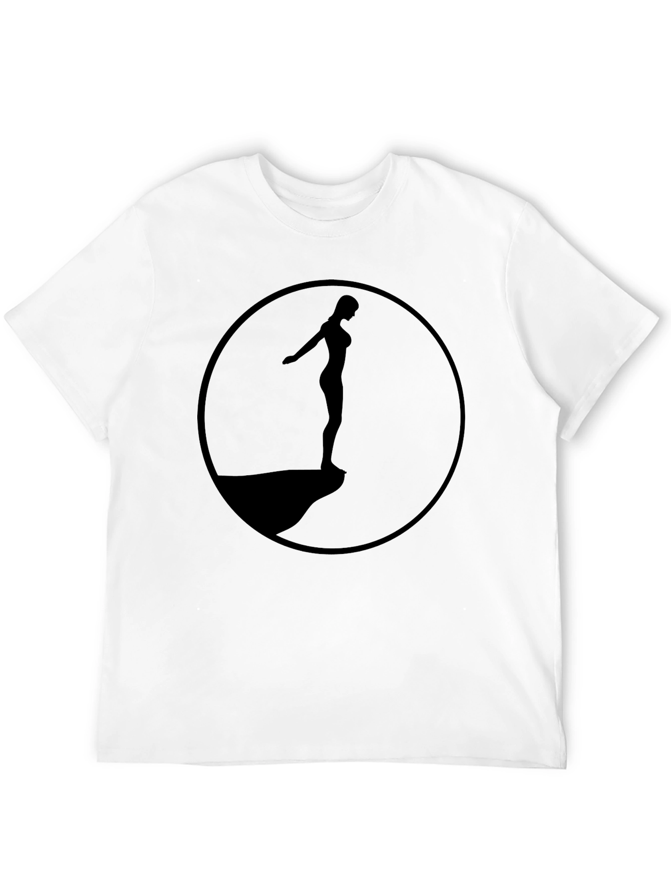 Silhouette Circle Graphic Tee - Black