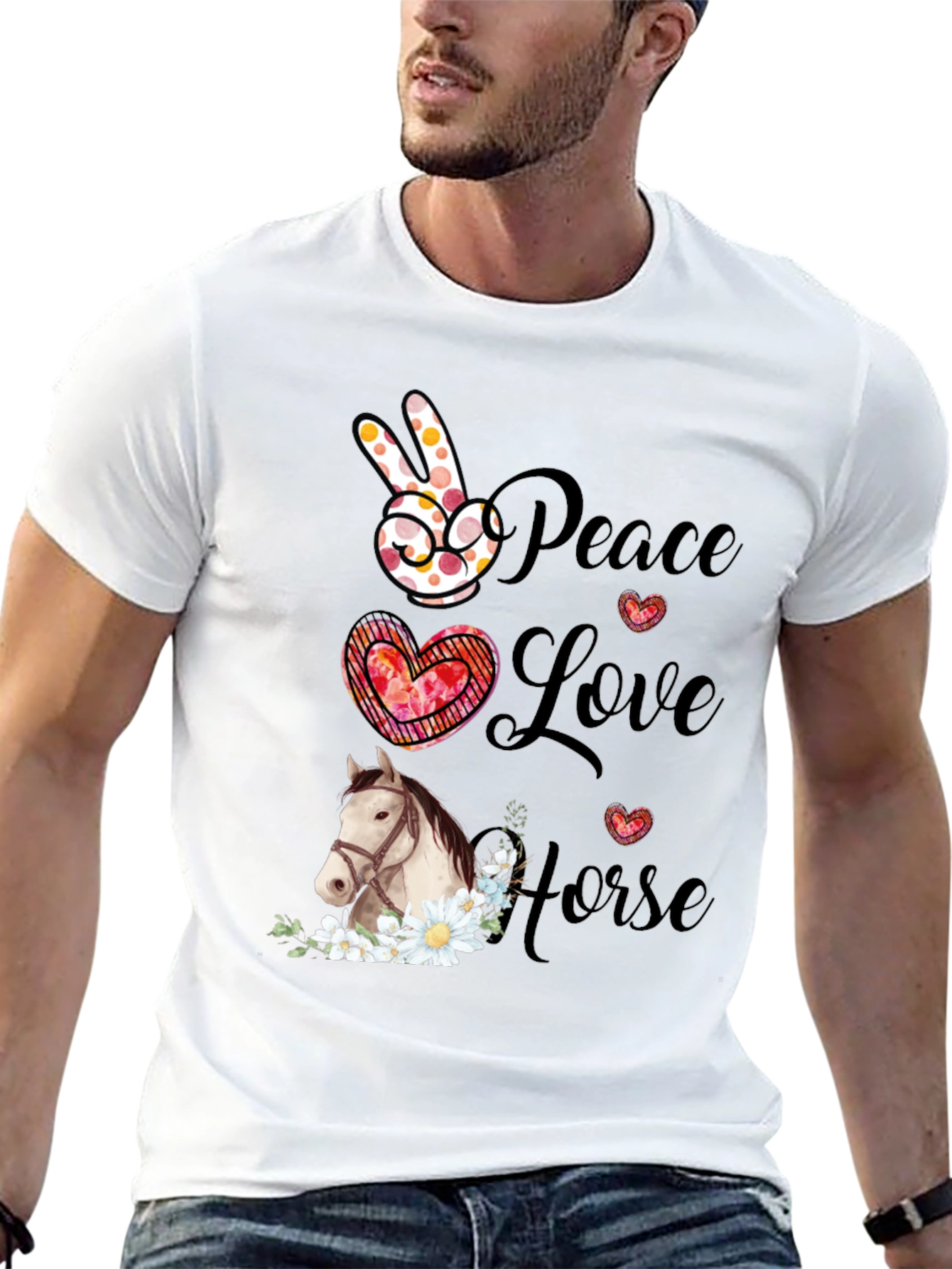 Peace Love Horse T-Shirt