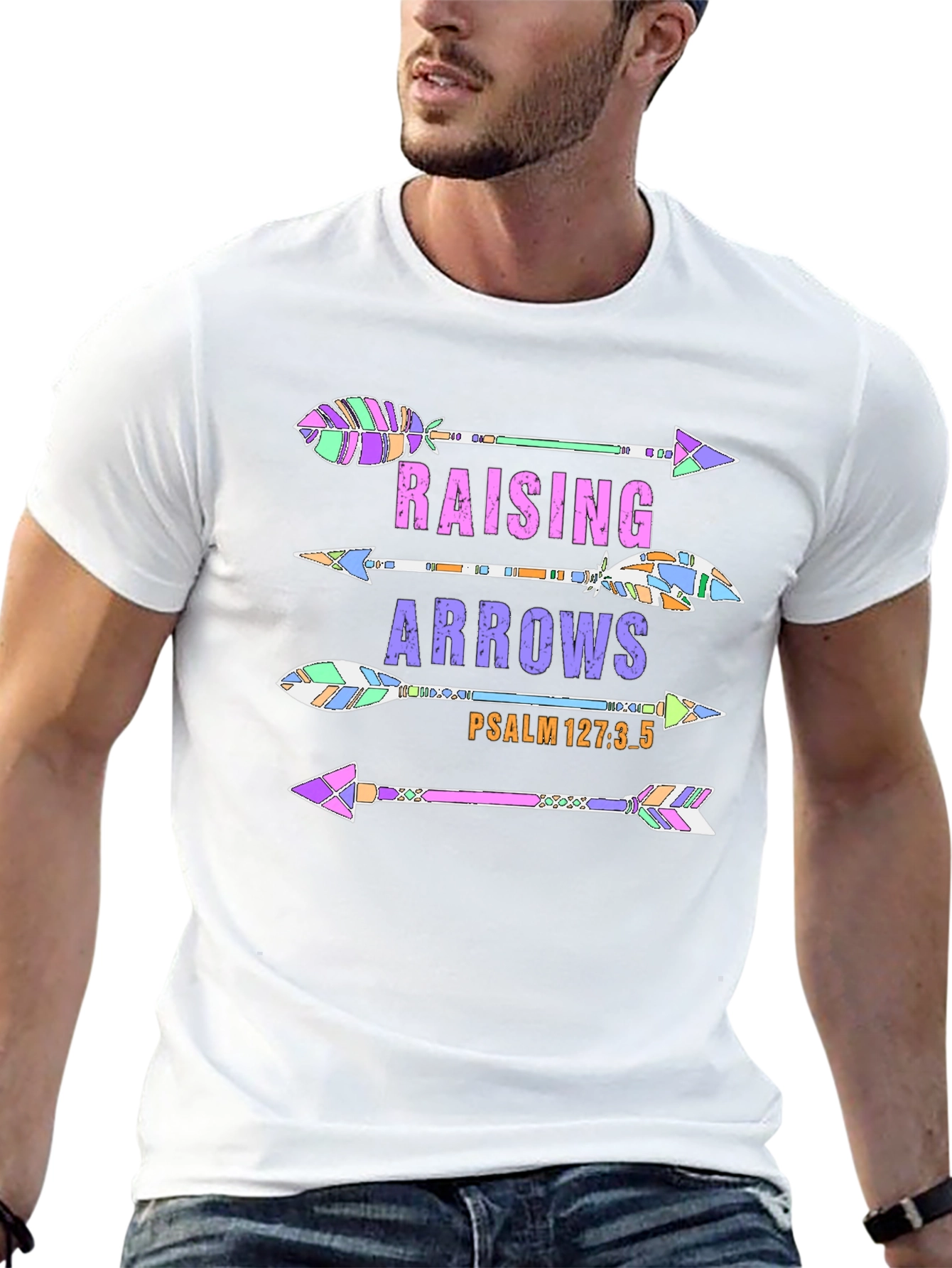 Raising Arrows Graphic Tee - Psalm 127:35 - Black