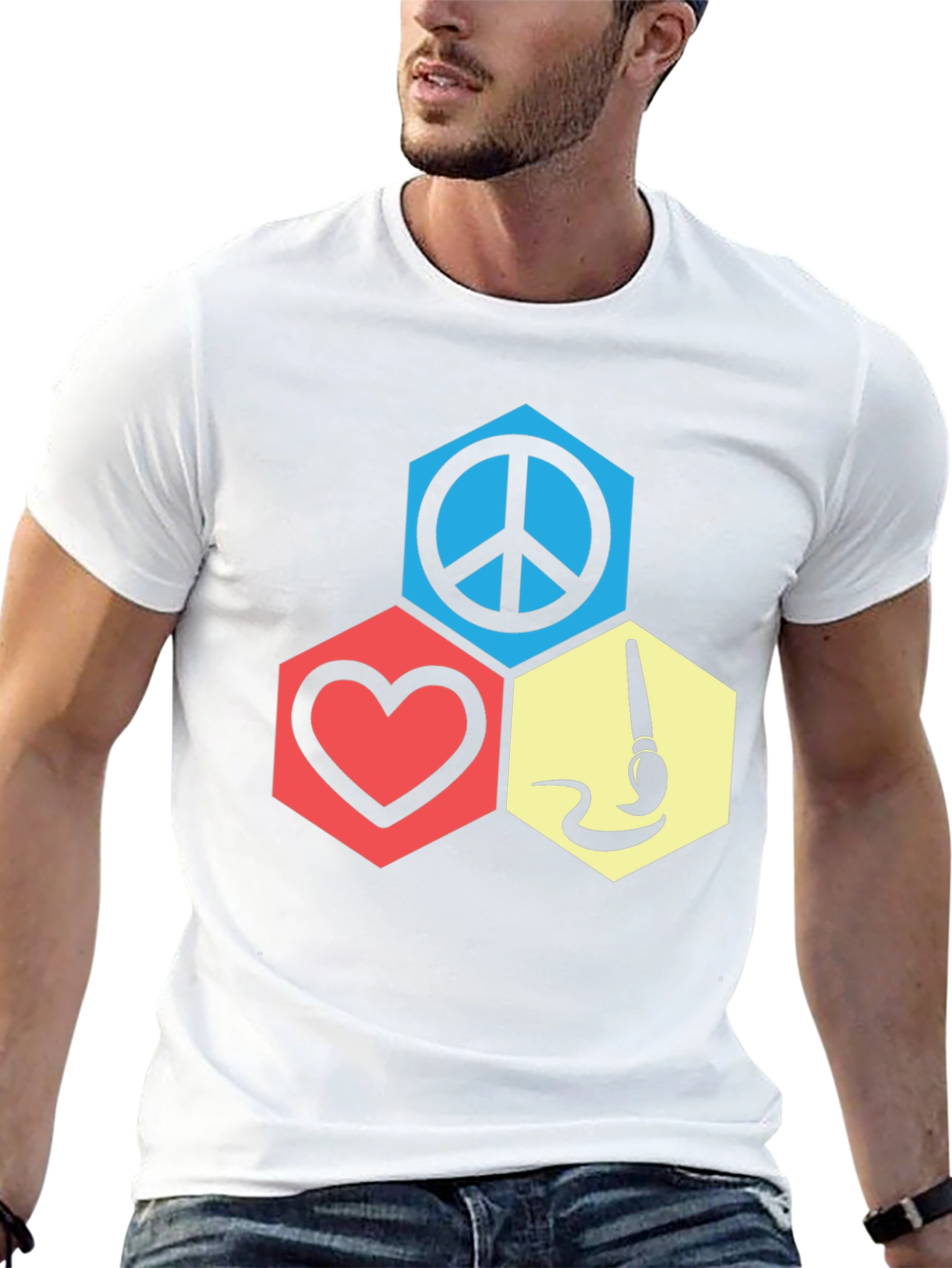 Peace Love Art Graphic T-Shirt