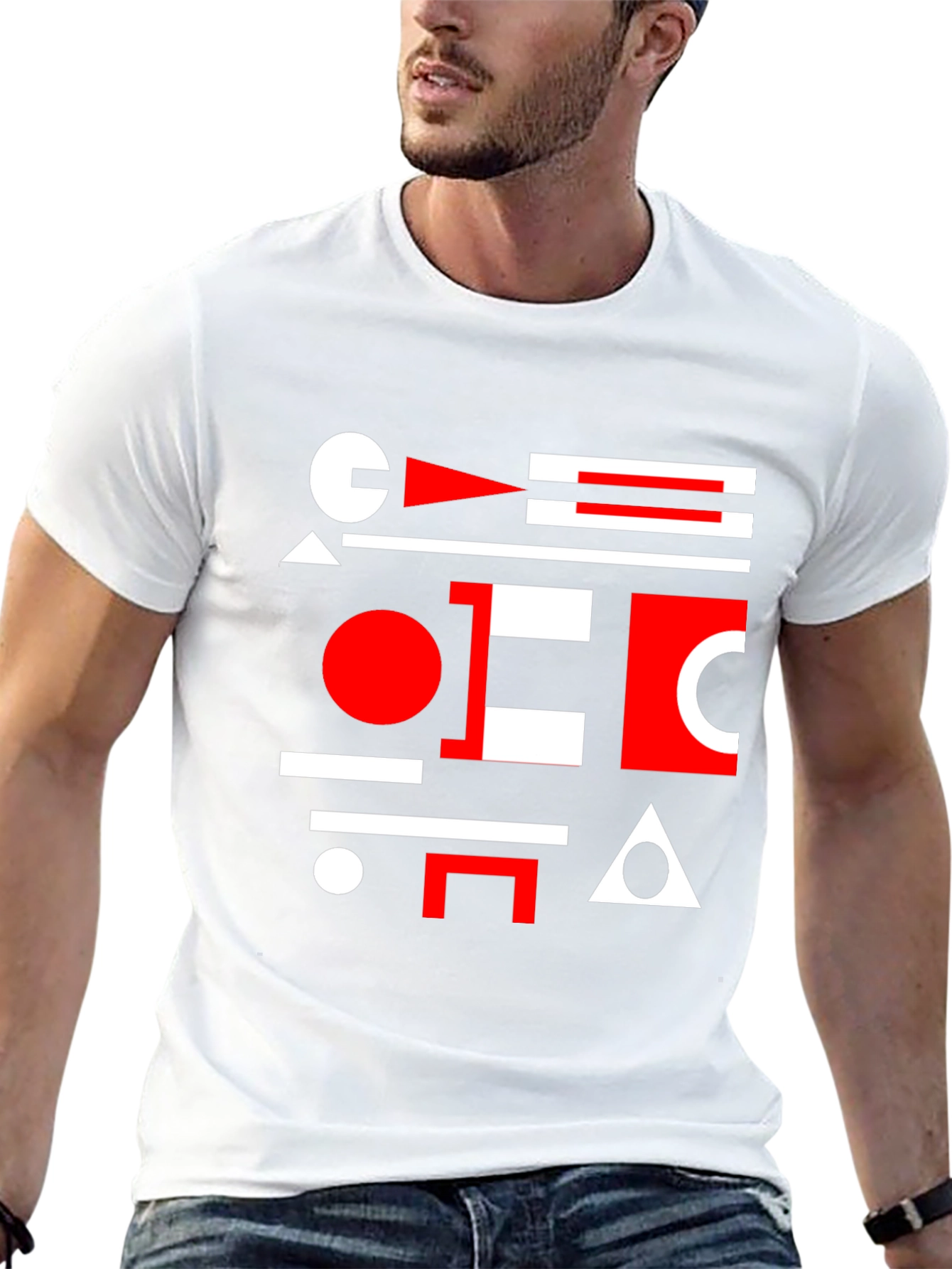 Geometric Shapes Graphic Tee - Modern Art Shirt
