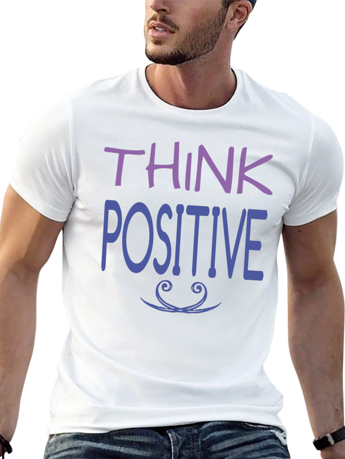 Think Positive Black T-Shirt