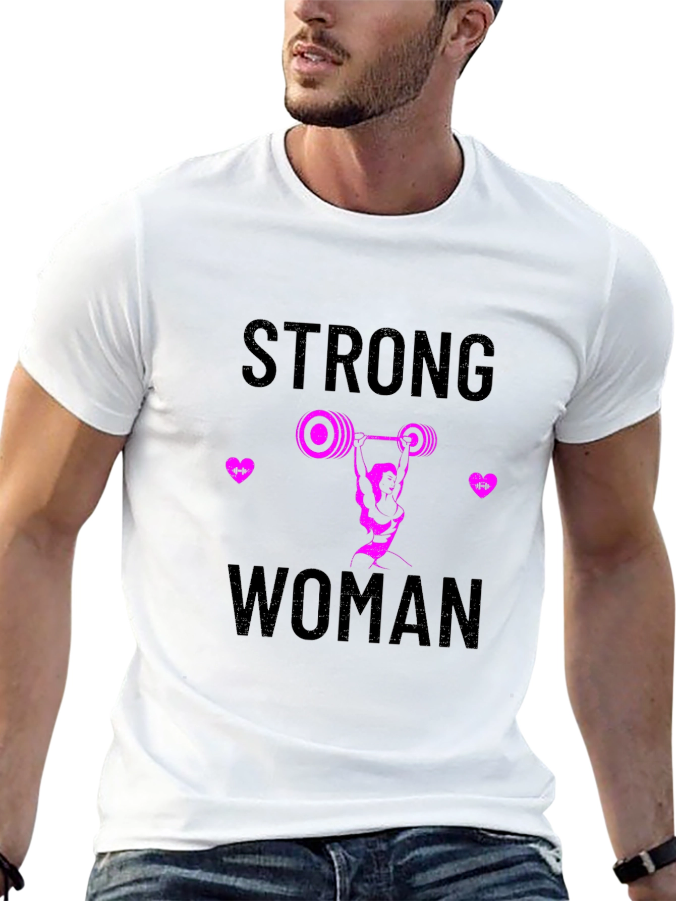 Strong Woman Graphic T-Shirt - Black