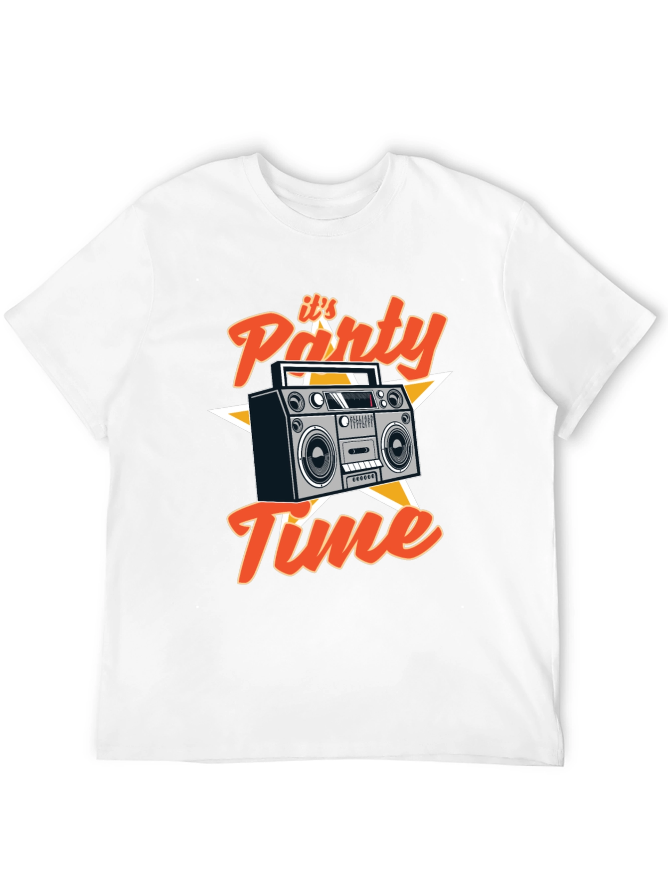 Its Party Time Boombox Graphic Tee - Retro Style