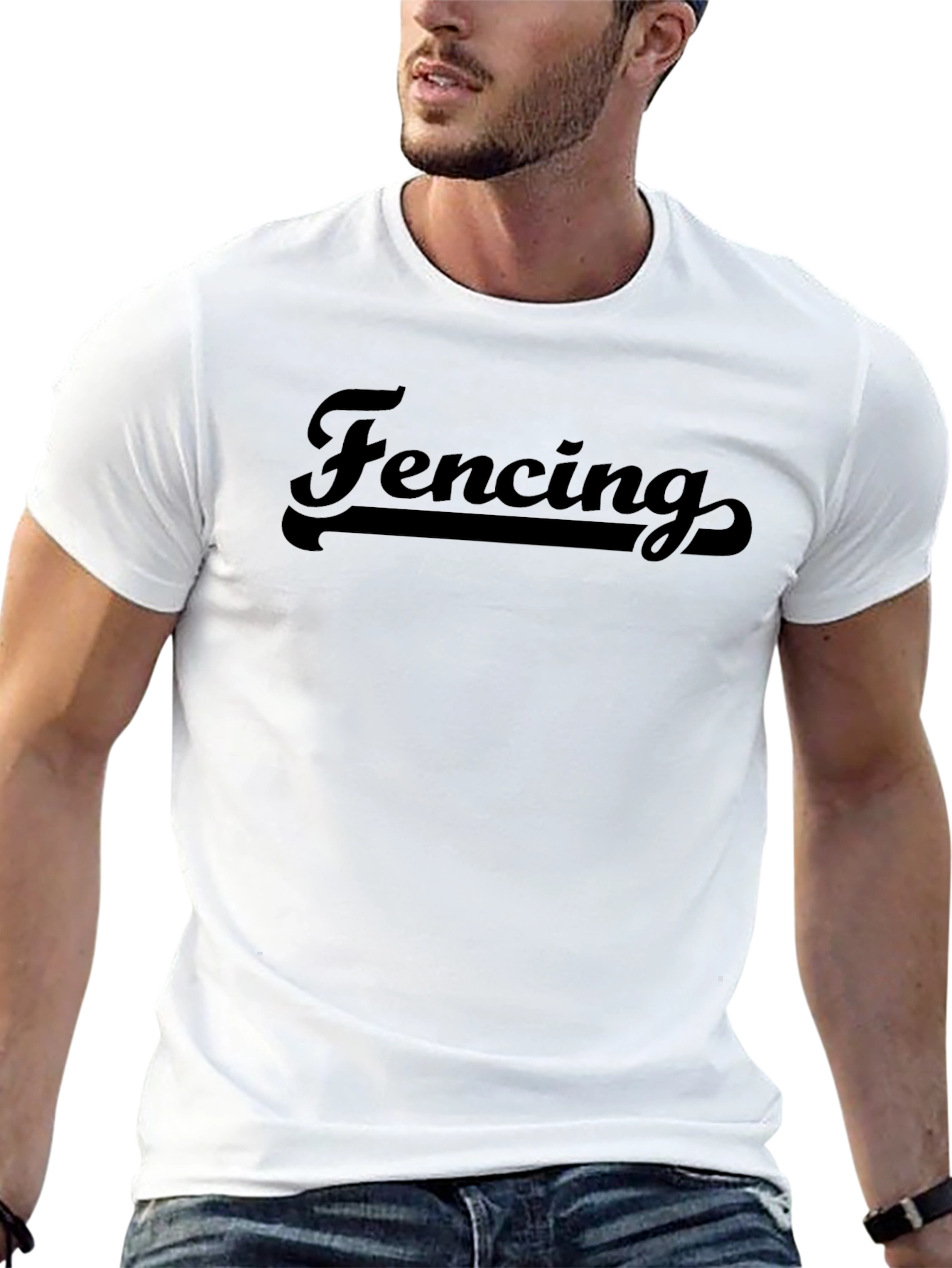 Fencing Graphic T-Shirt - Classic Retro Style