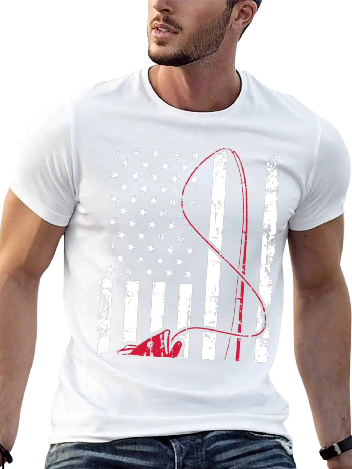 American Flag Fishing T-Shirt