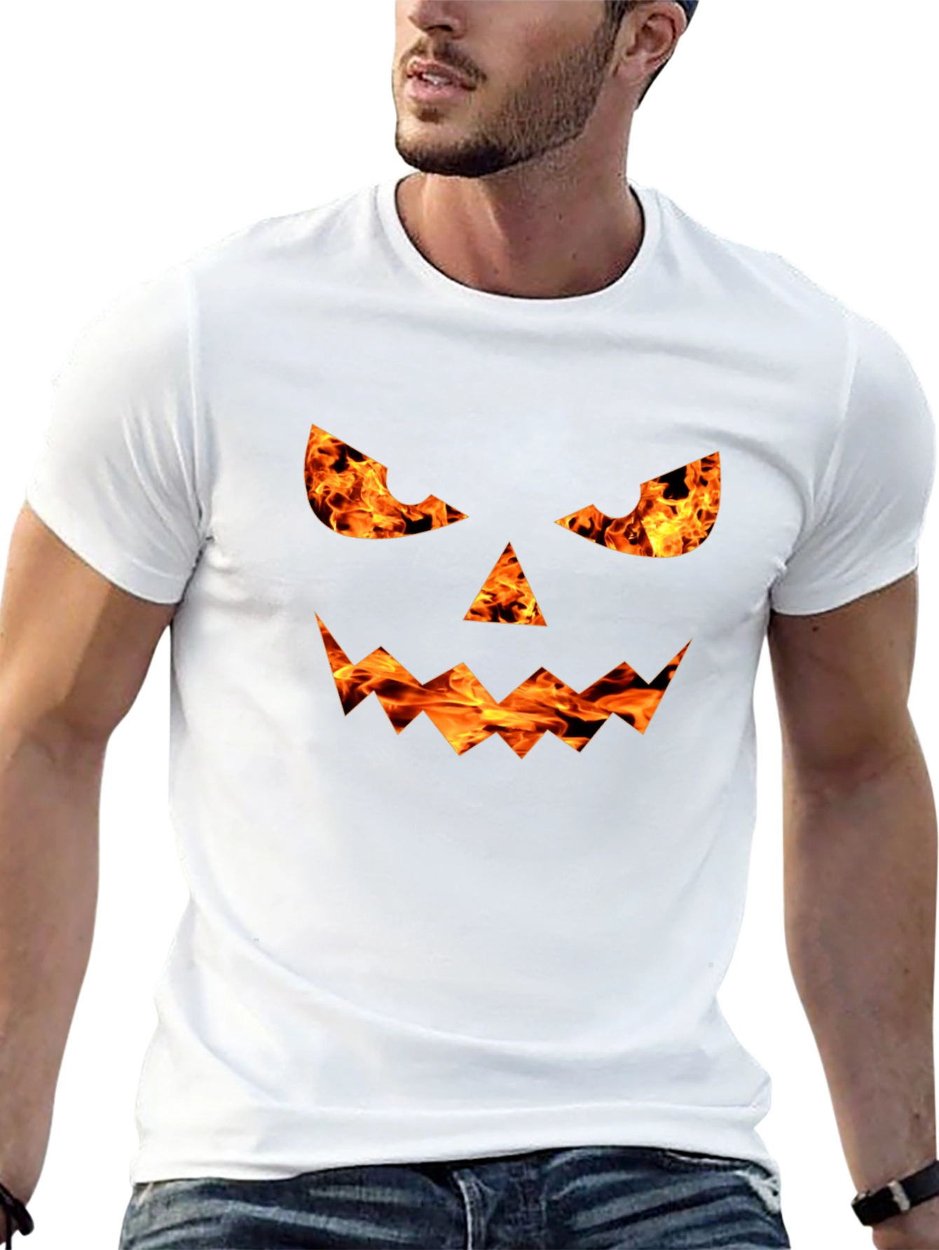 Fiery Jack-o-Lantern Graphic Tee