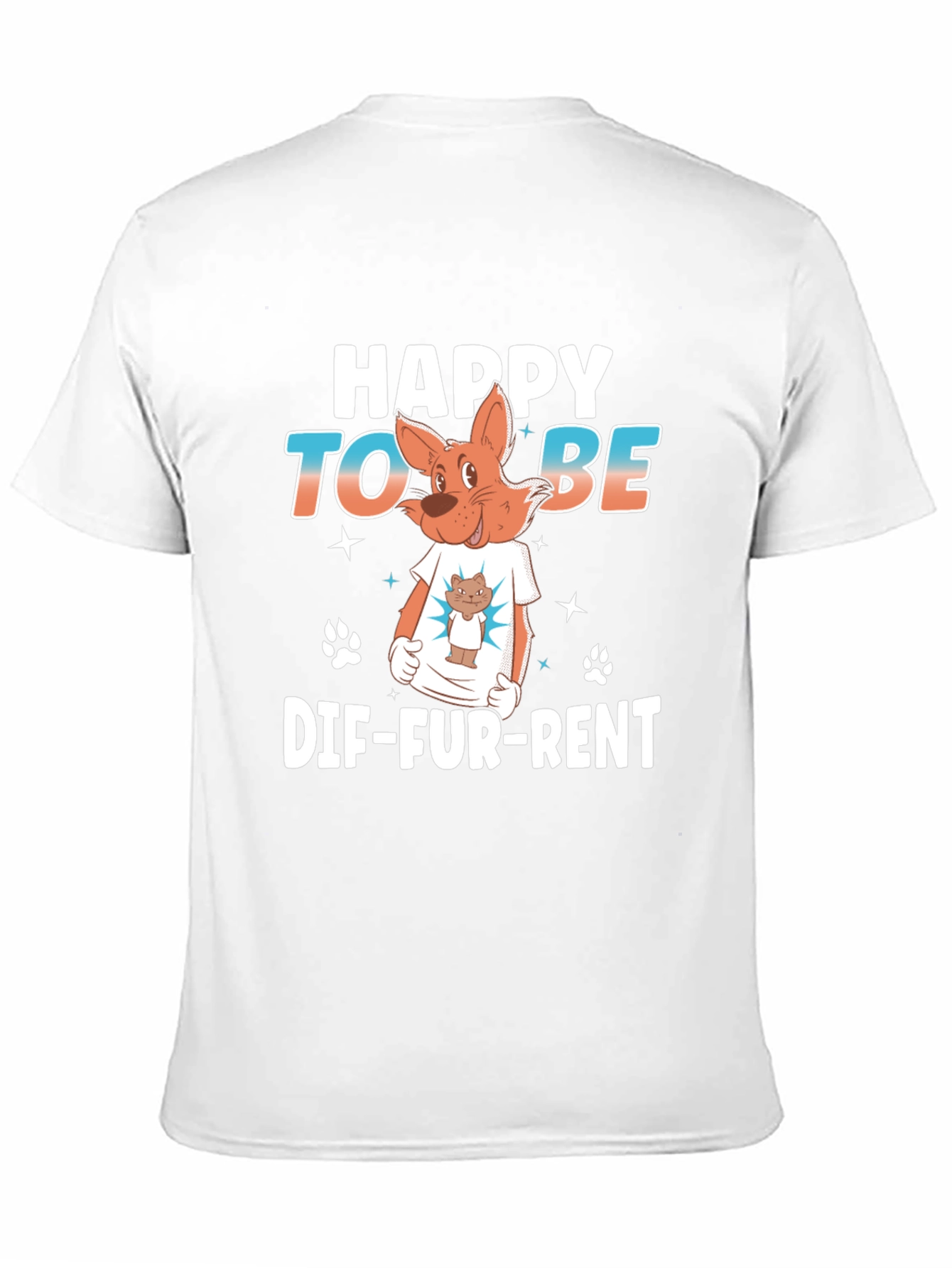 Happy To Be Dif-Fur-Rent Black Graphic Tee