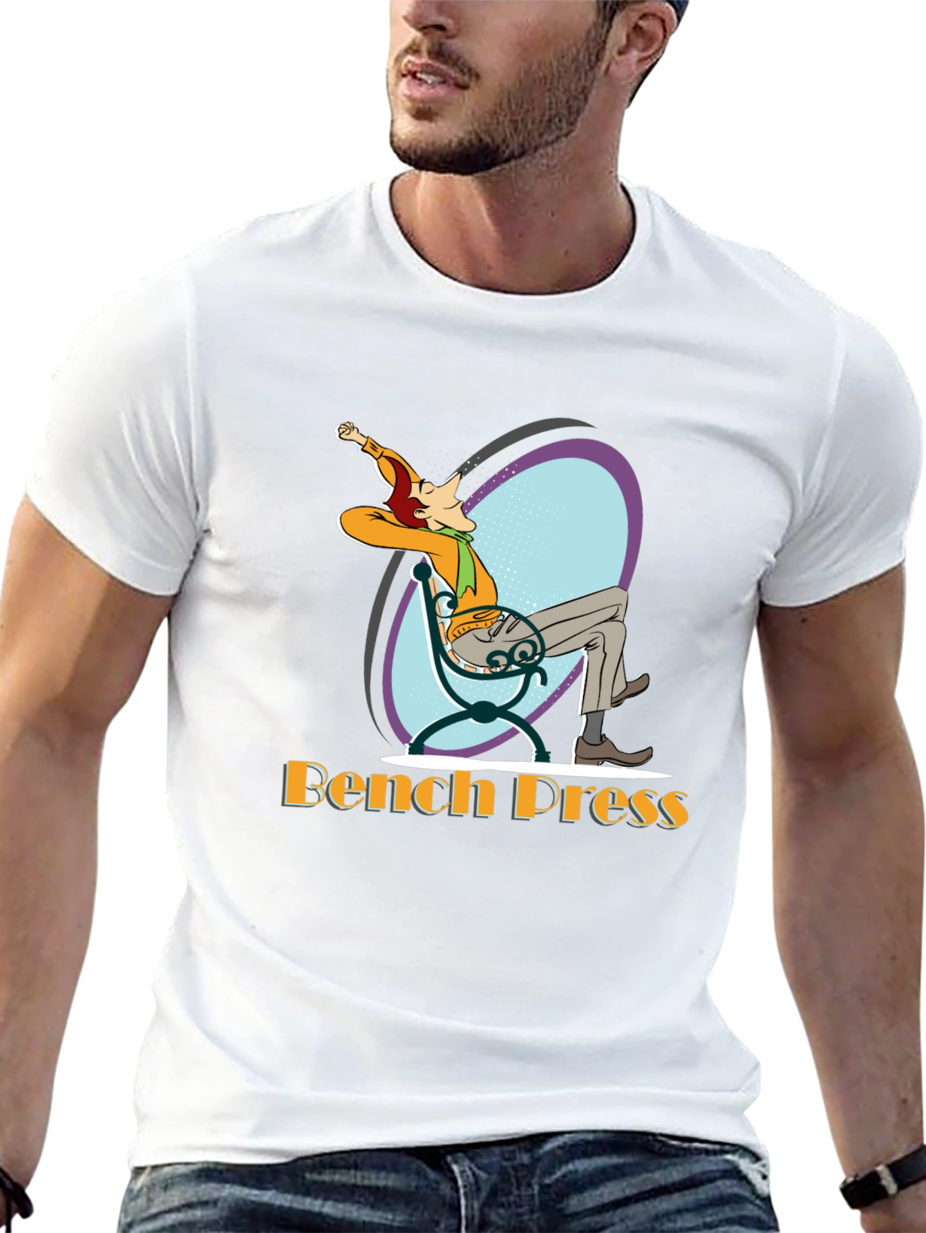 Bench Press Relaxed Graphic T-Shirt