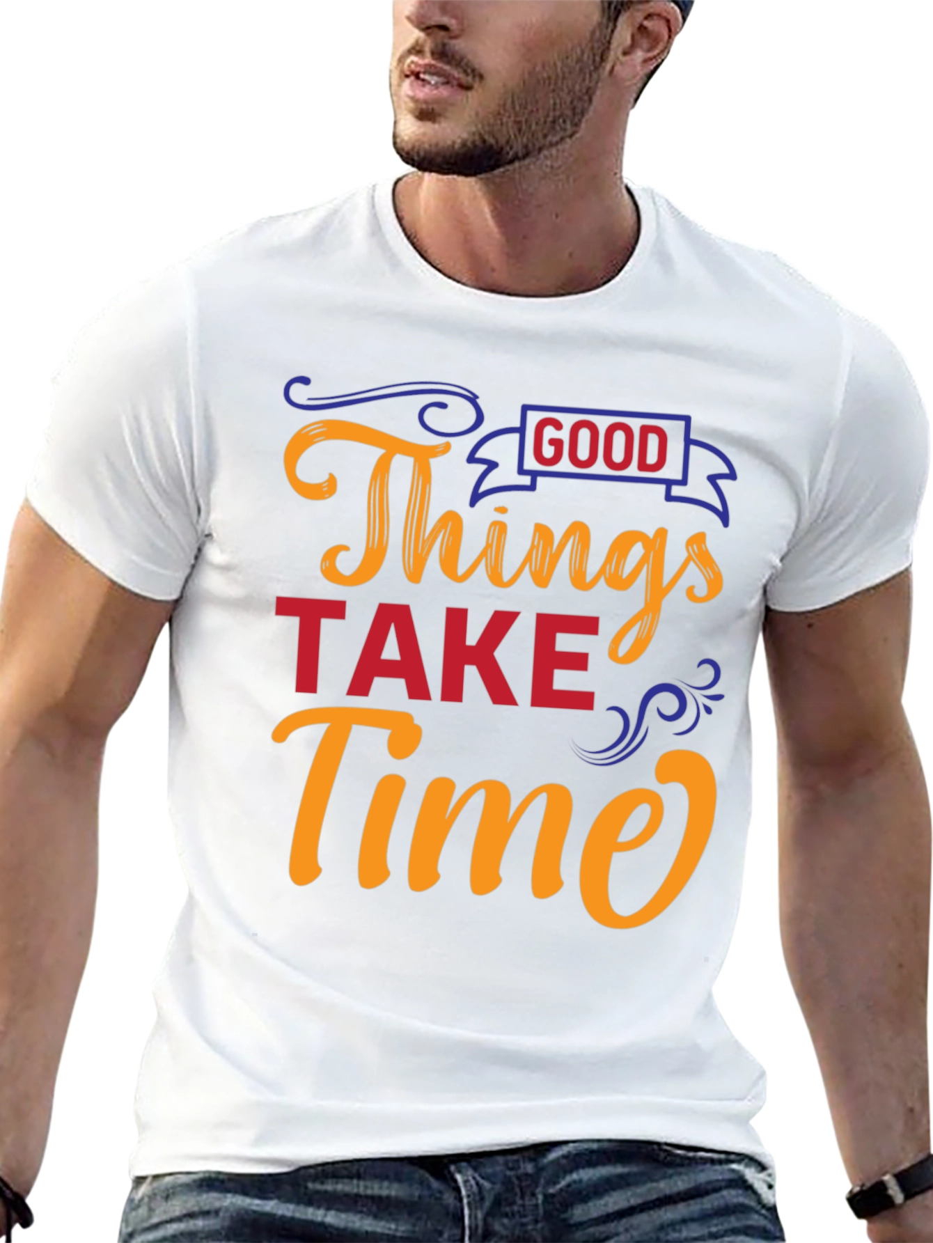 Good Things Take Time Black Graphic Tee