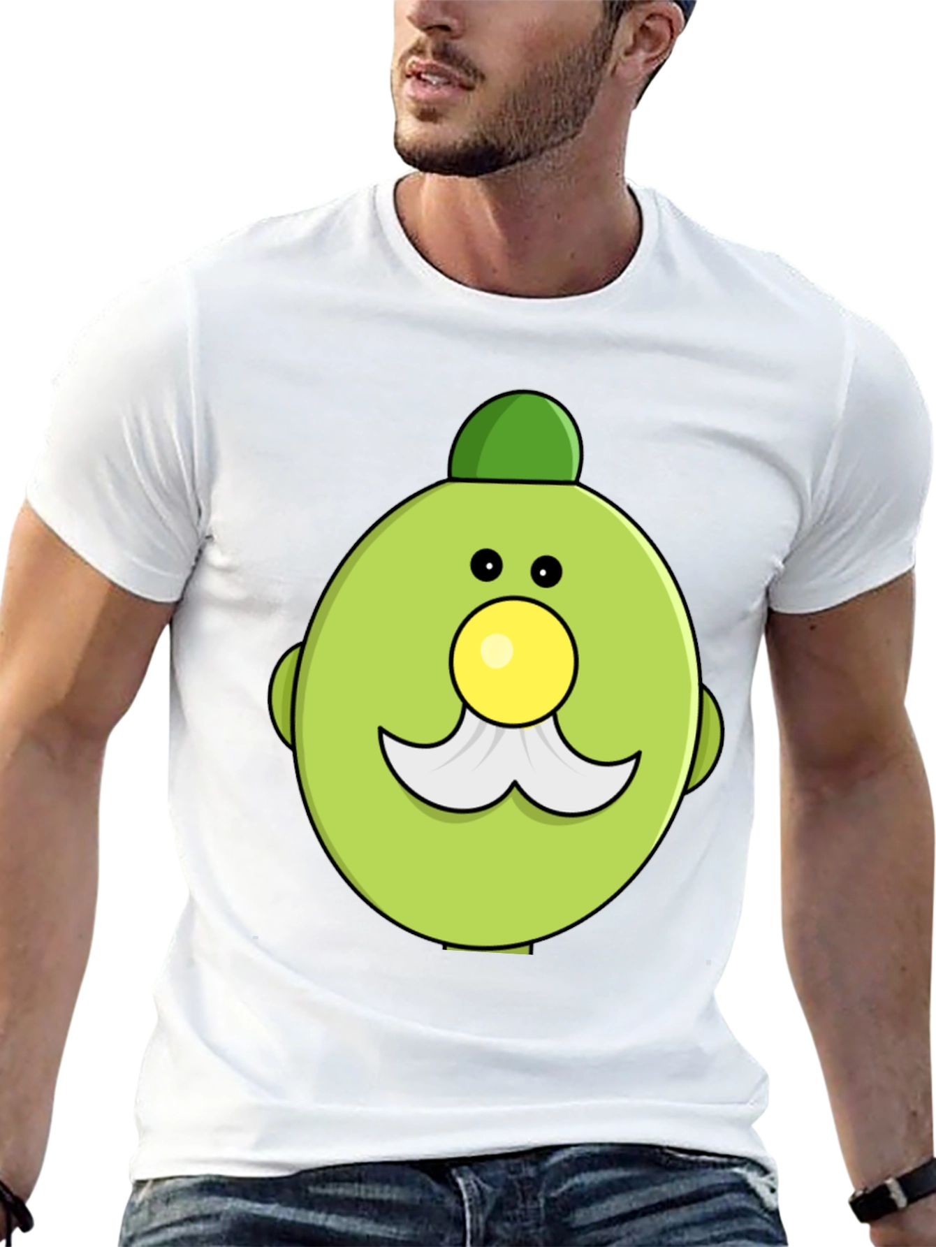 Fun Cartoon Character Graphic Print Black T-Shirt