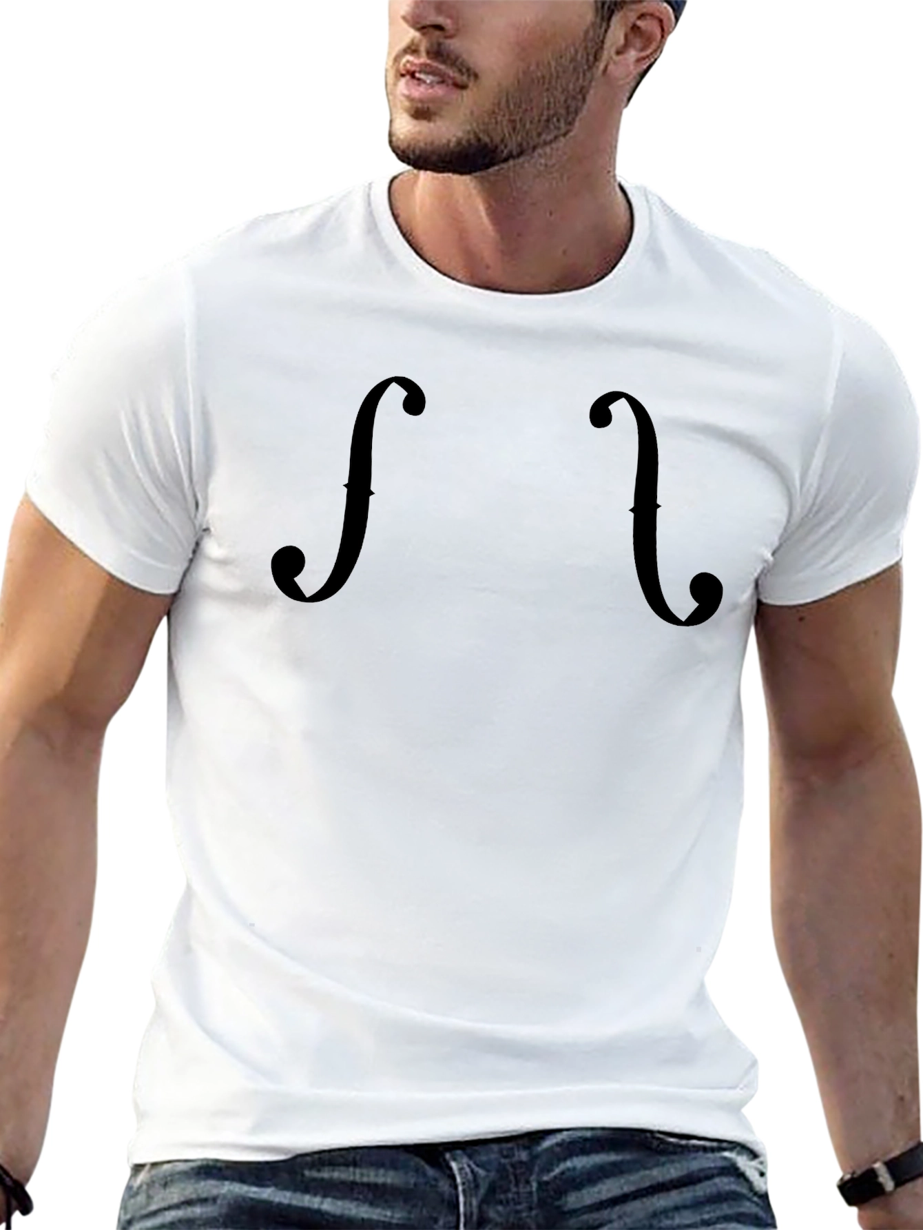 Musical F-Holes Black T-Shirt - Stylish Music Lover Tee
