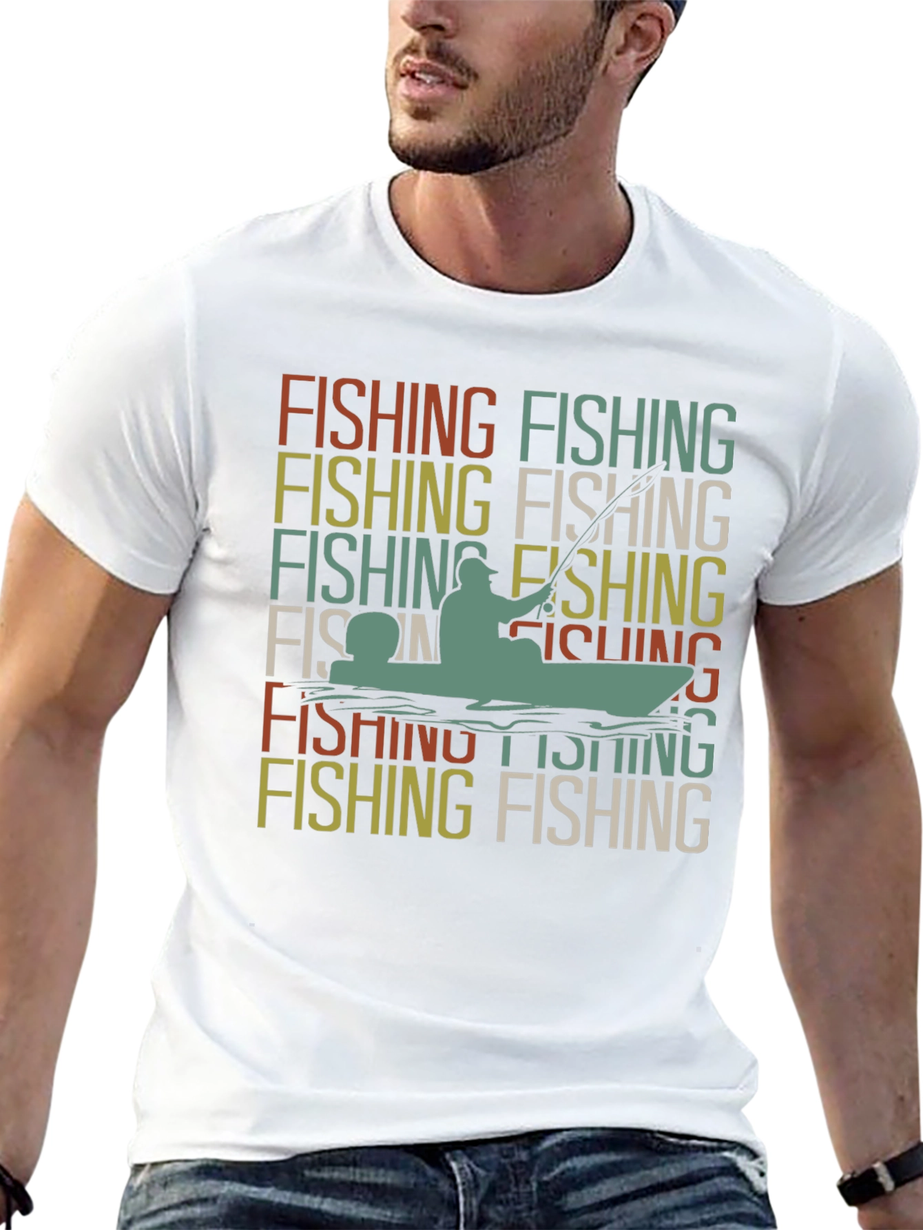 Fishing Retro Graphic T-Shirt