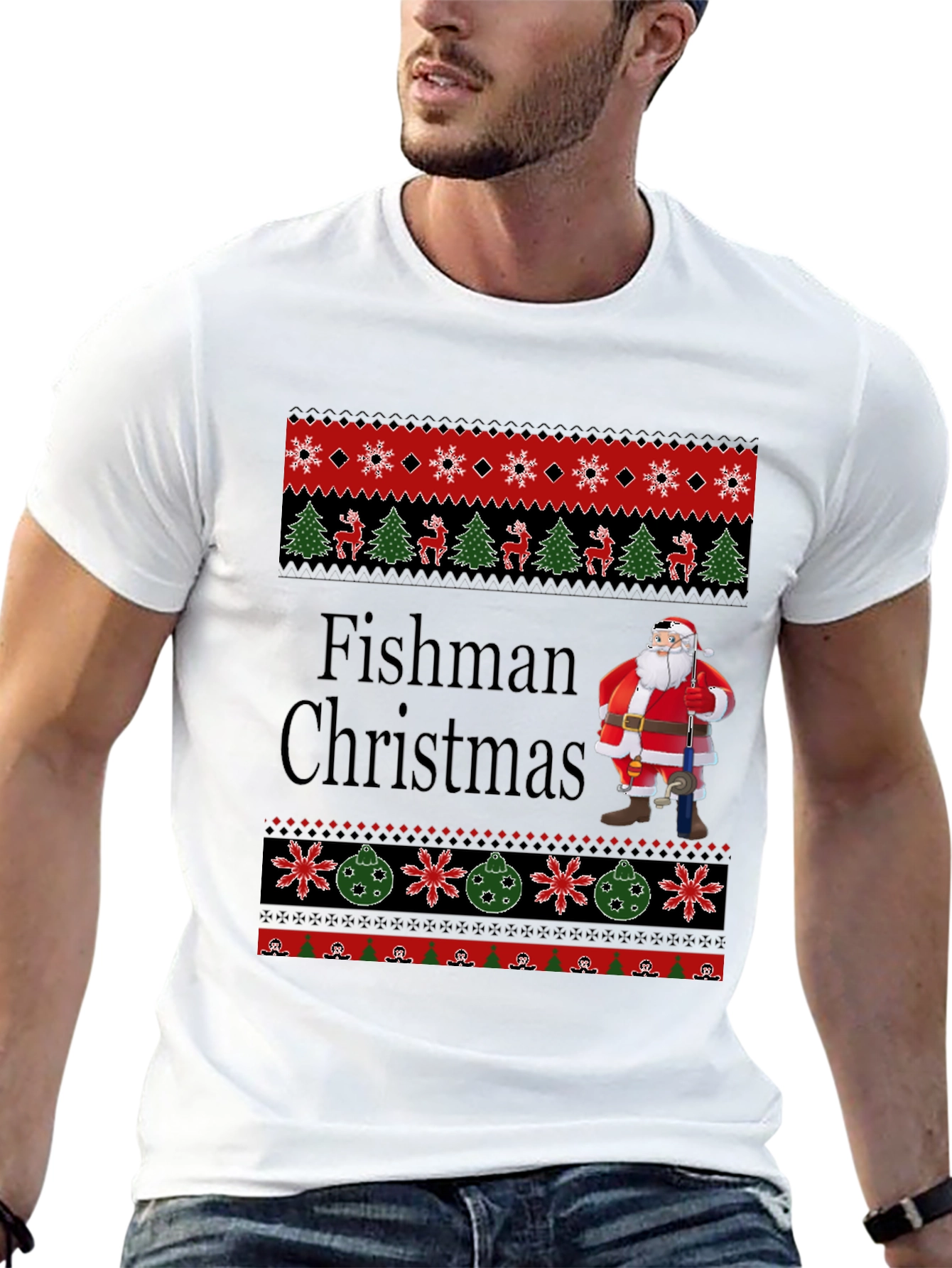 Fishman Christmas Ugly Sweater T-Shirt