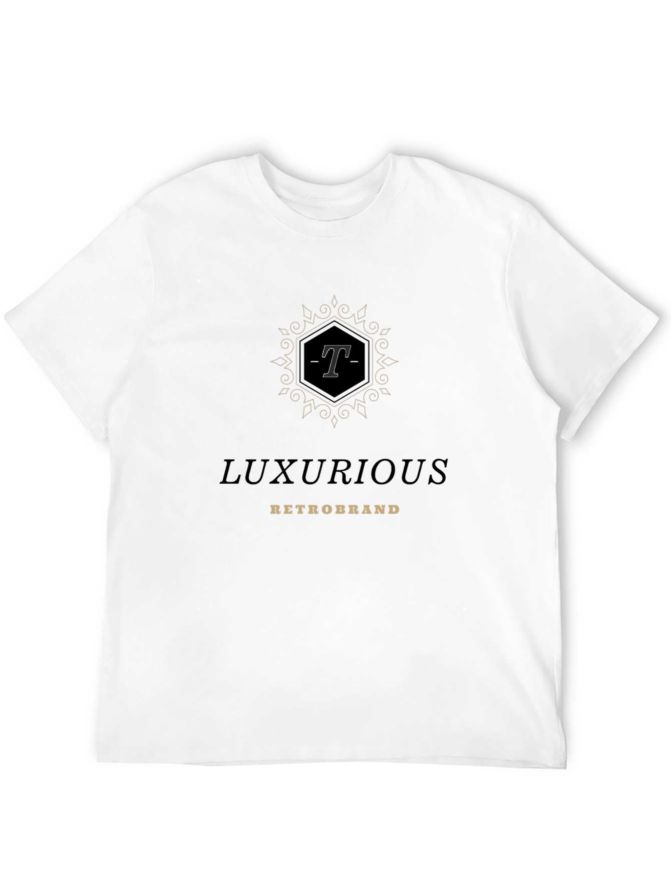 Luxurious Retrobrand Black T-Shirt