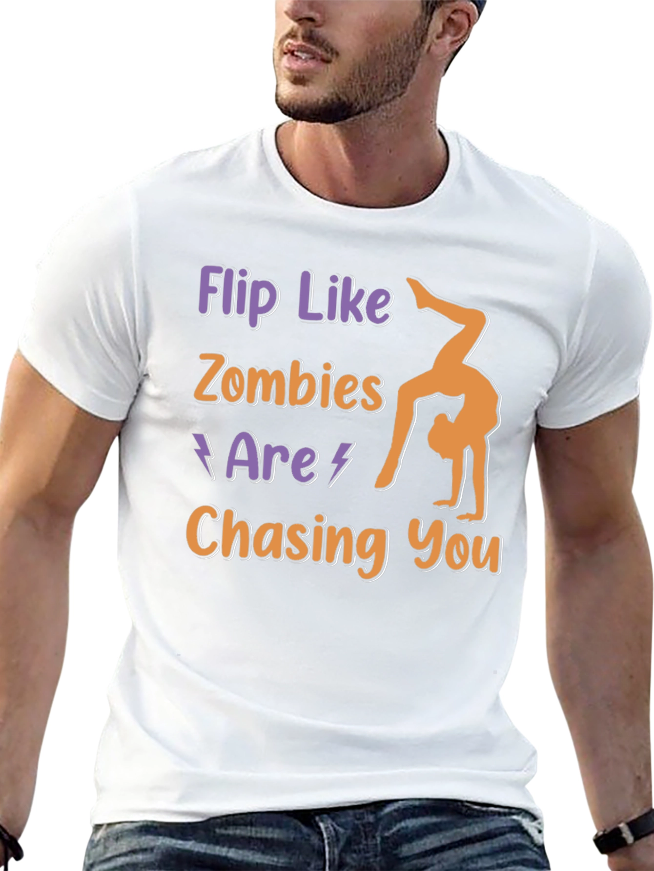 Flip Like Zombies Are Chasing You Graphic Tee