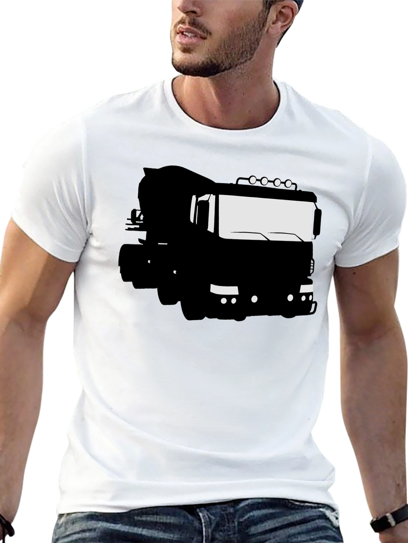 Black Truck Graphic Tee - Mens Casual Shirt