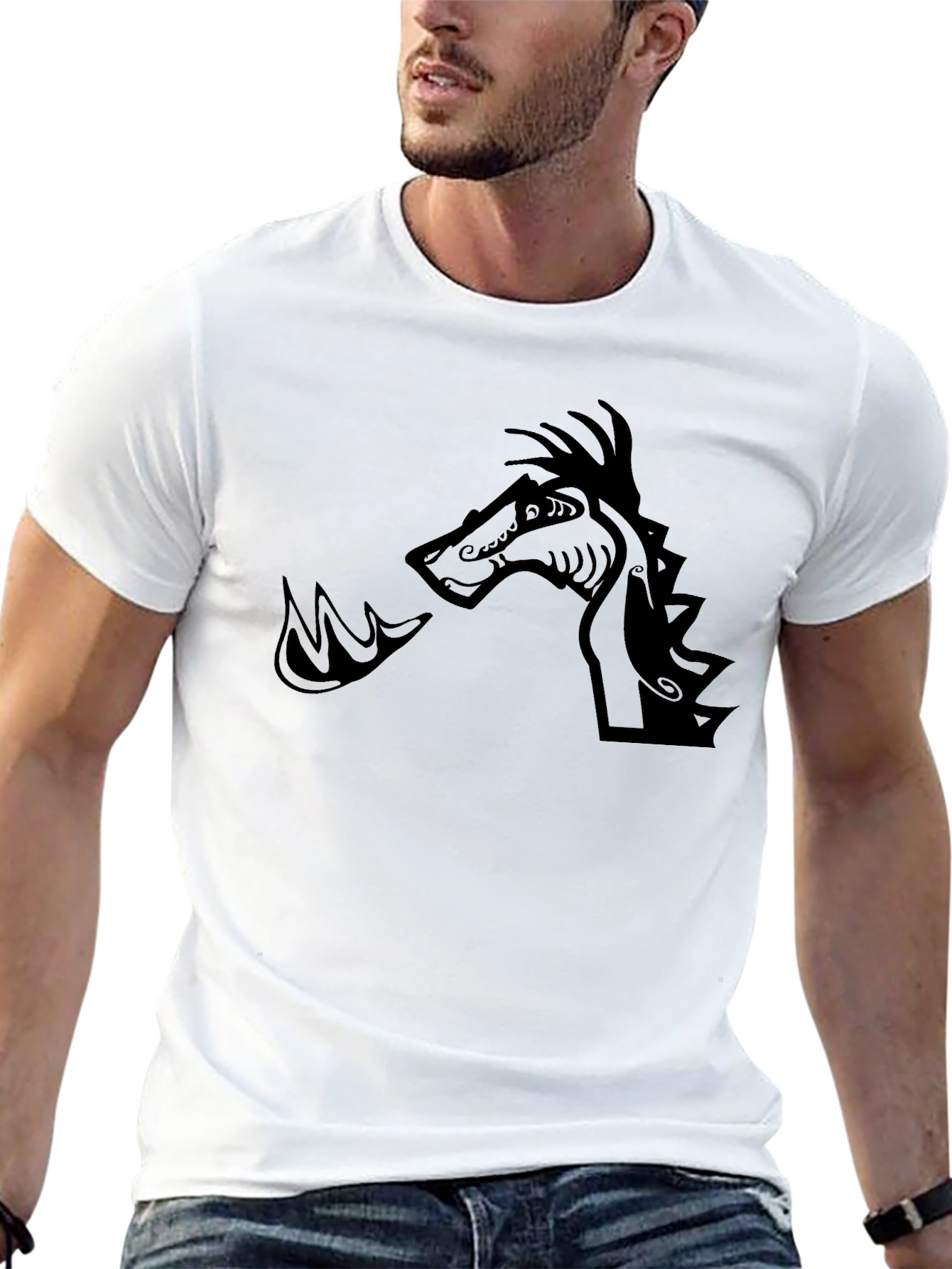 Dragon Fire Graphic Black T-Shirt