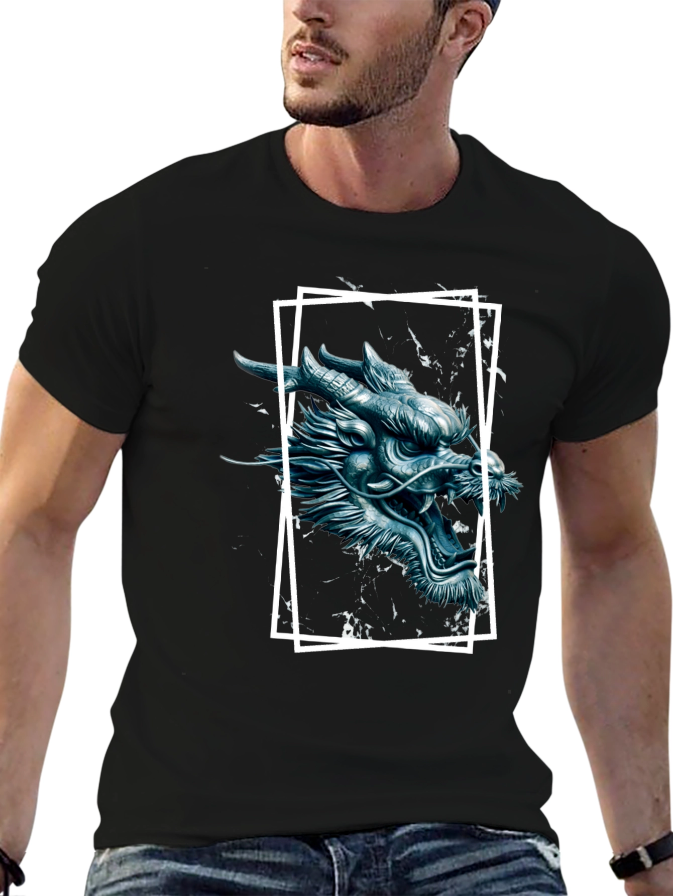 Dragon Graphic Tee - Black