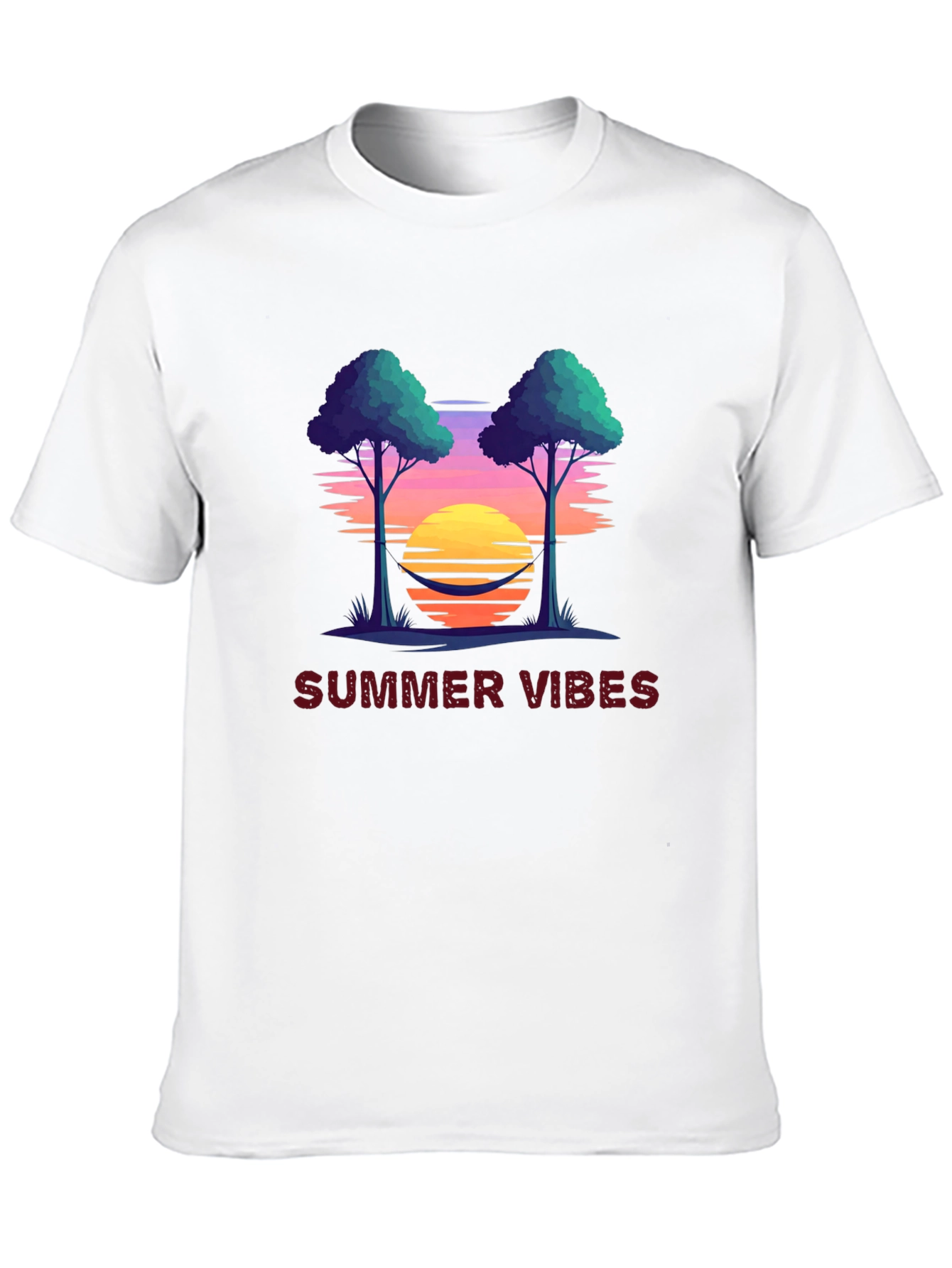 Summer Vibes Graphic Tee - Sunset Hammock Design