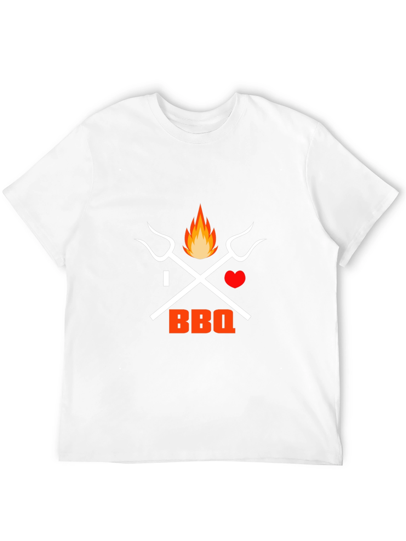 I Heart BBQ Black Graphic Tee