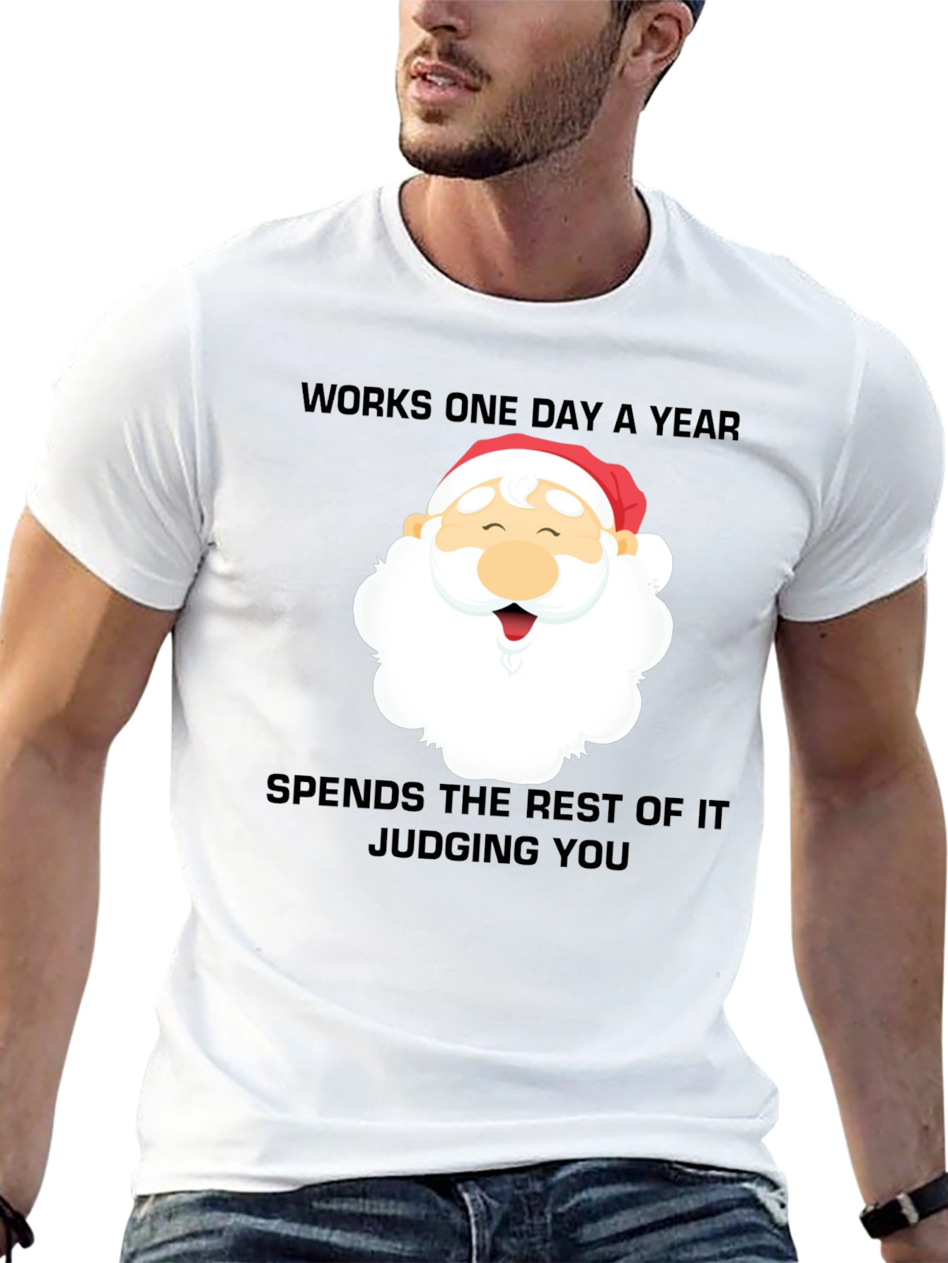 Santa Judging You Graphic T-Shirt