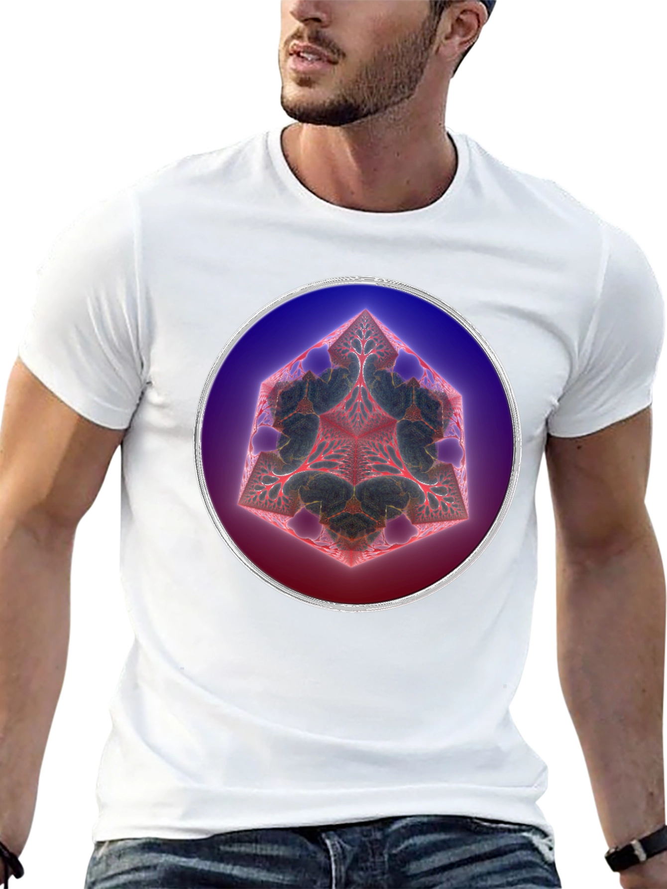 Geometric Fractal T-Shirt - Unique Design Tee