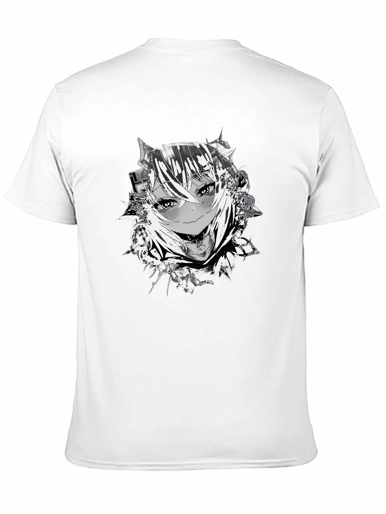 Anime Girl Graphic Black T-Shirt