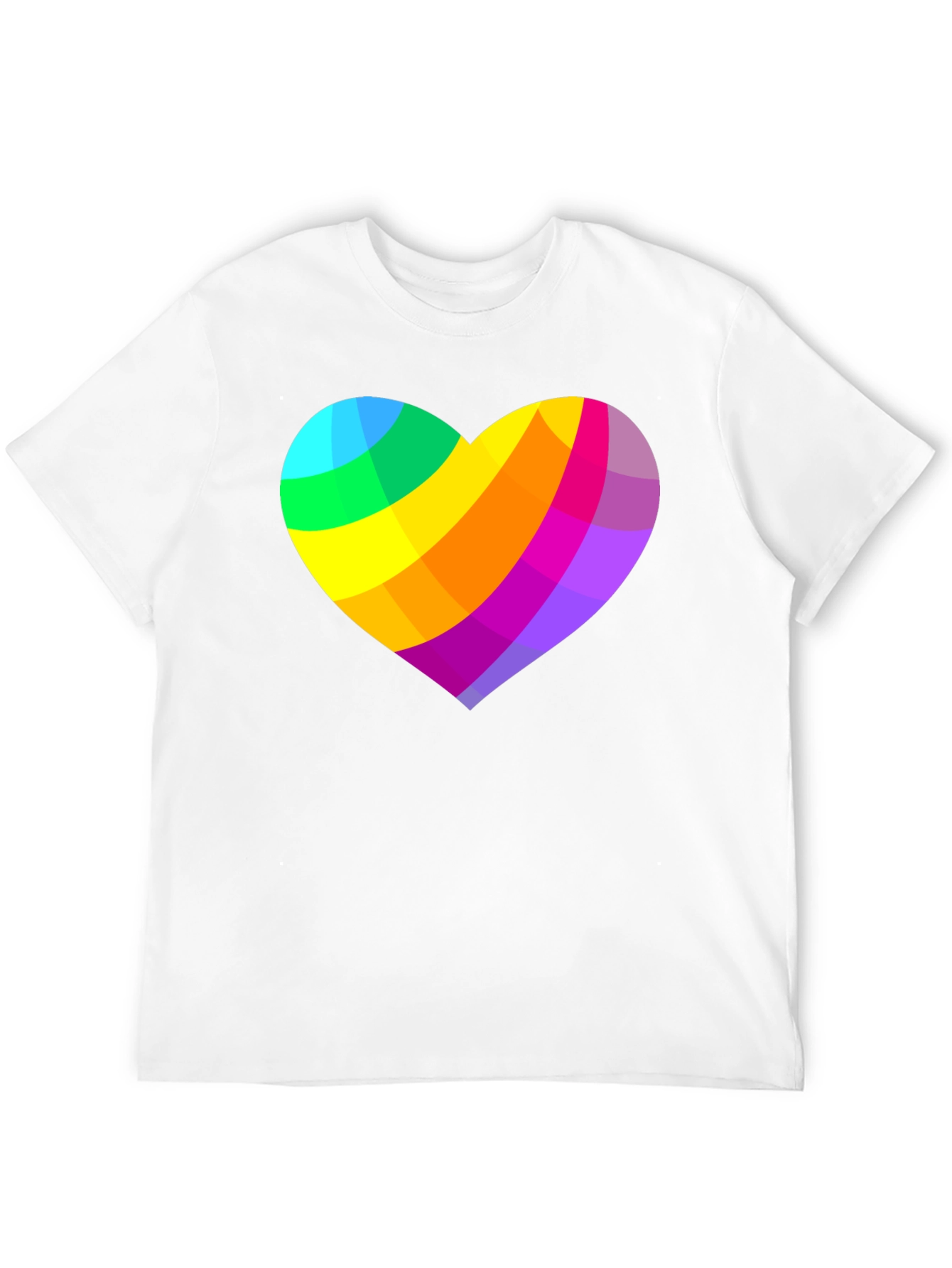 Rainbow Heart Graphic Black T-Shirt