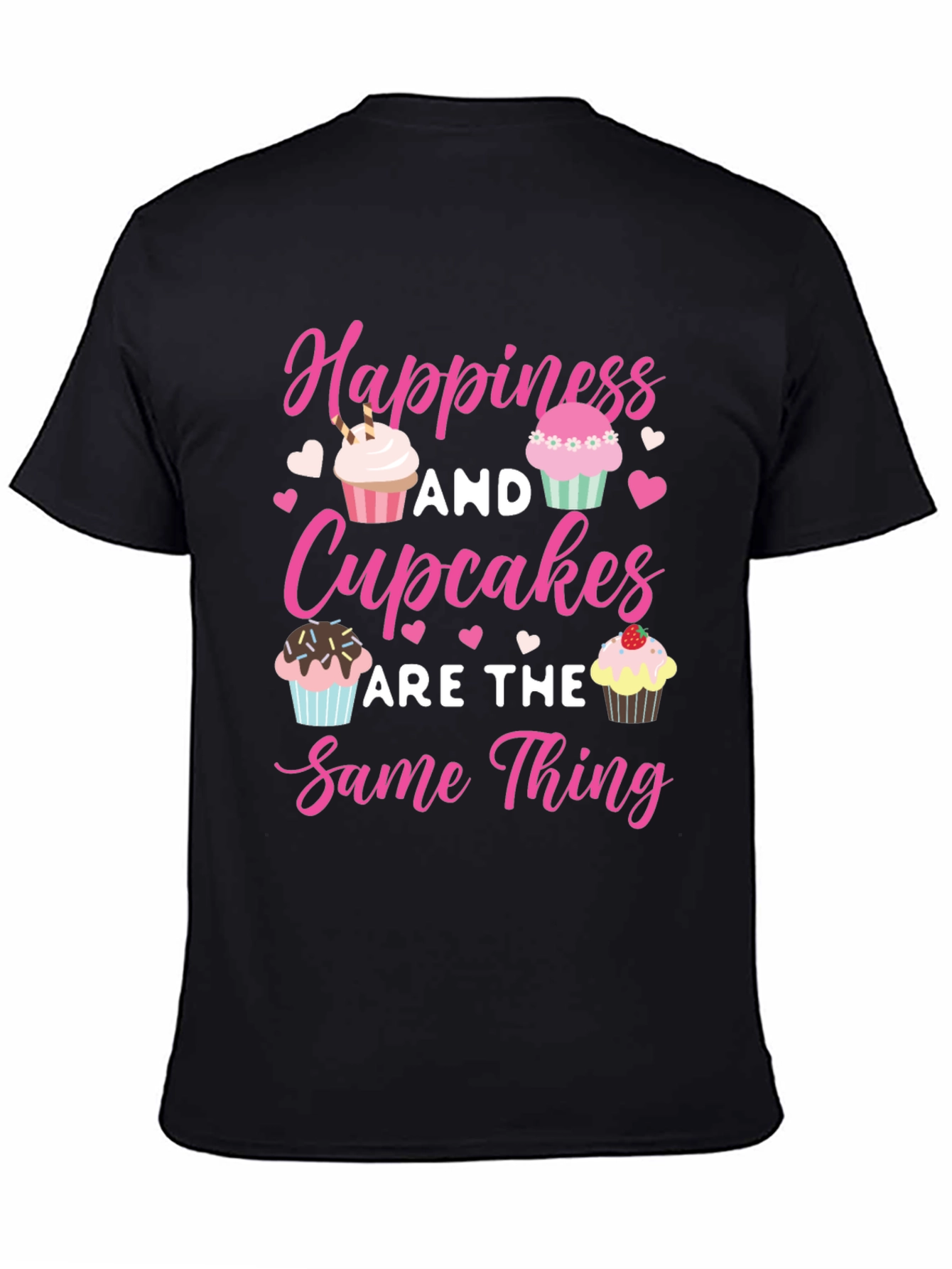 Happiness and Cupcakes Graphic T-Shirt
