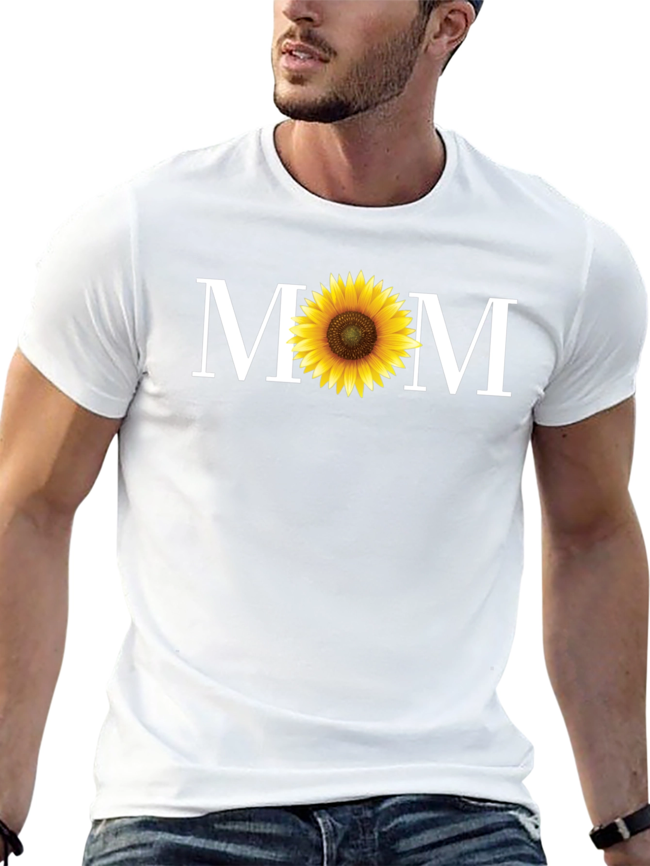 Sunflower MOM Graphic T-Shirt - Black Cotton Tee