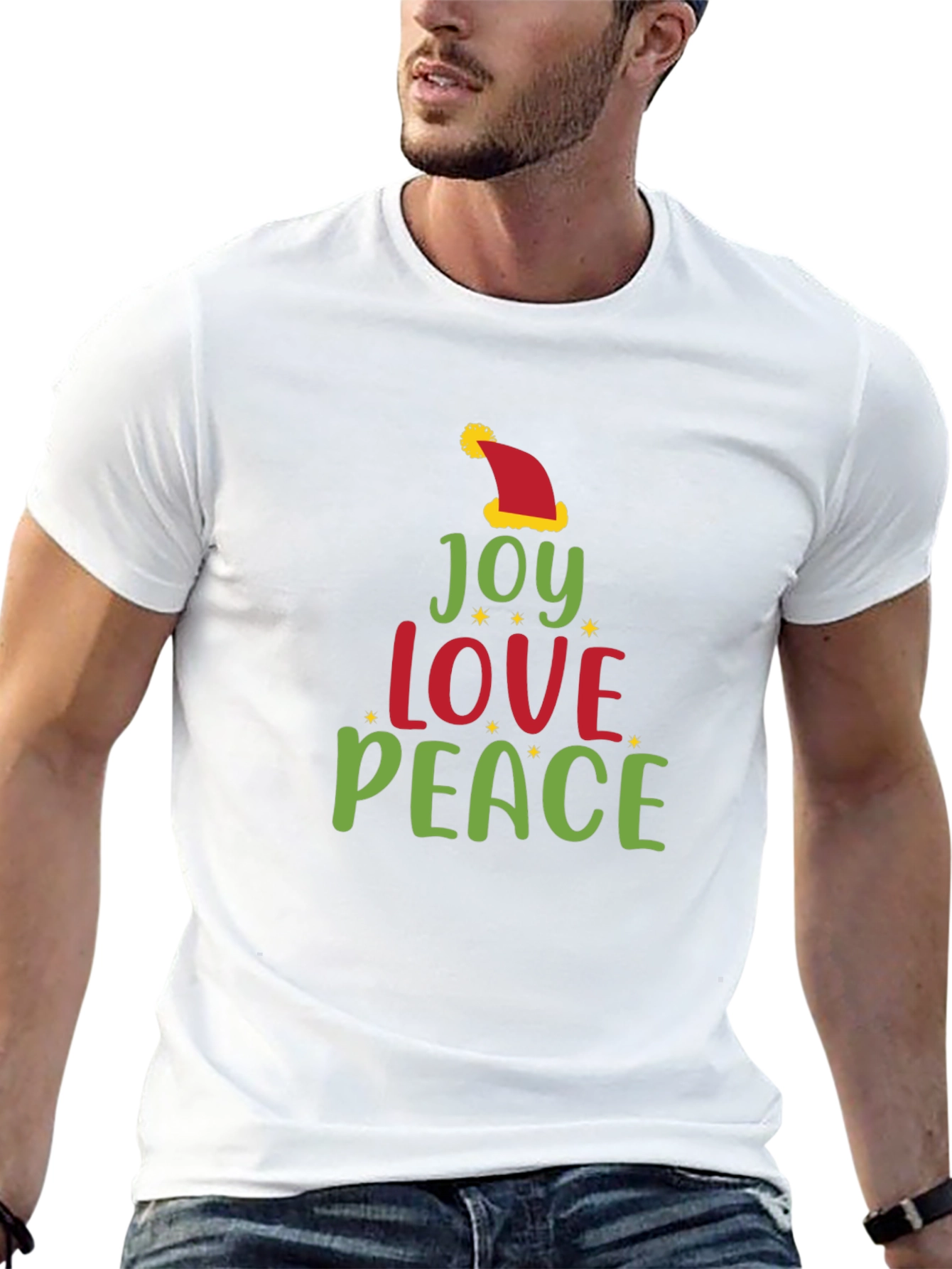 Festive Joy Love Peace Christmas T-Shirt