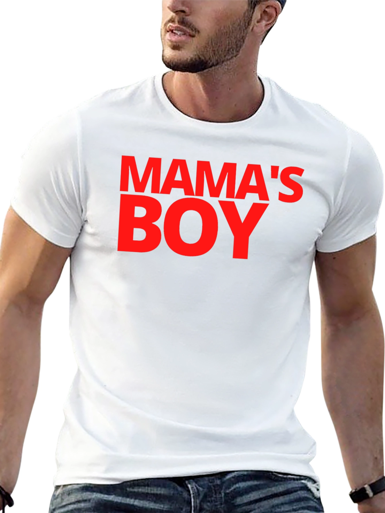Mamas Boy Graphic Tee - Black