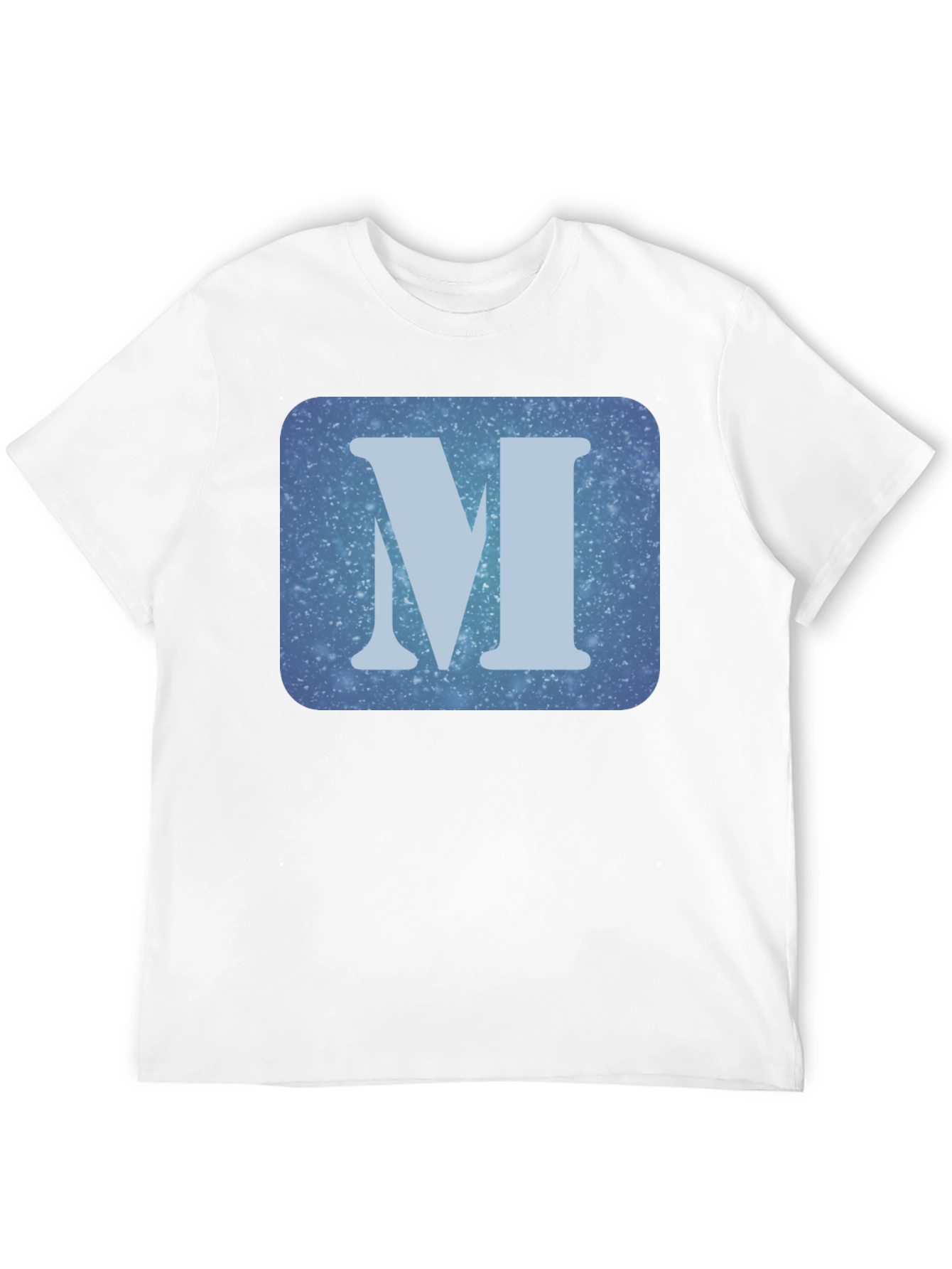Letter M Graphic Tee - Black Cotton Blend T-Shirt