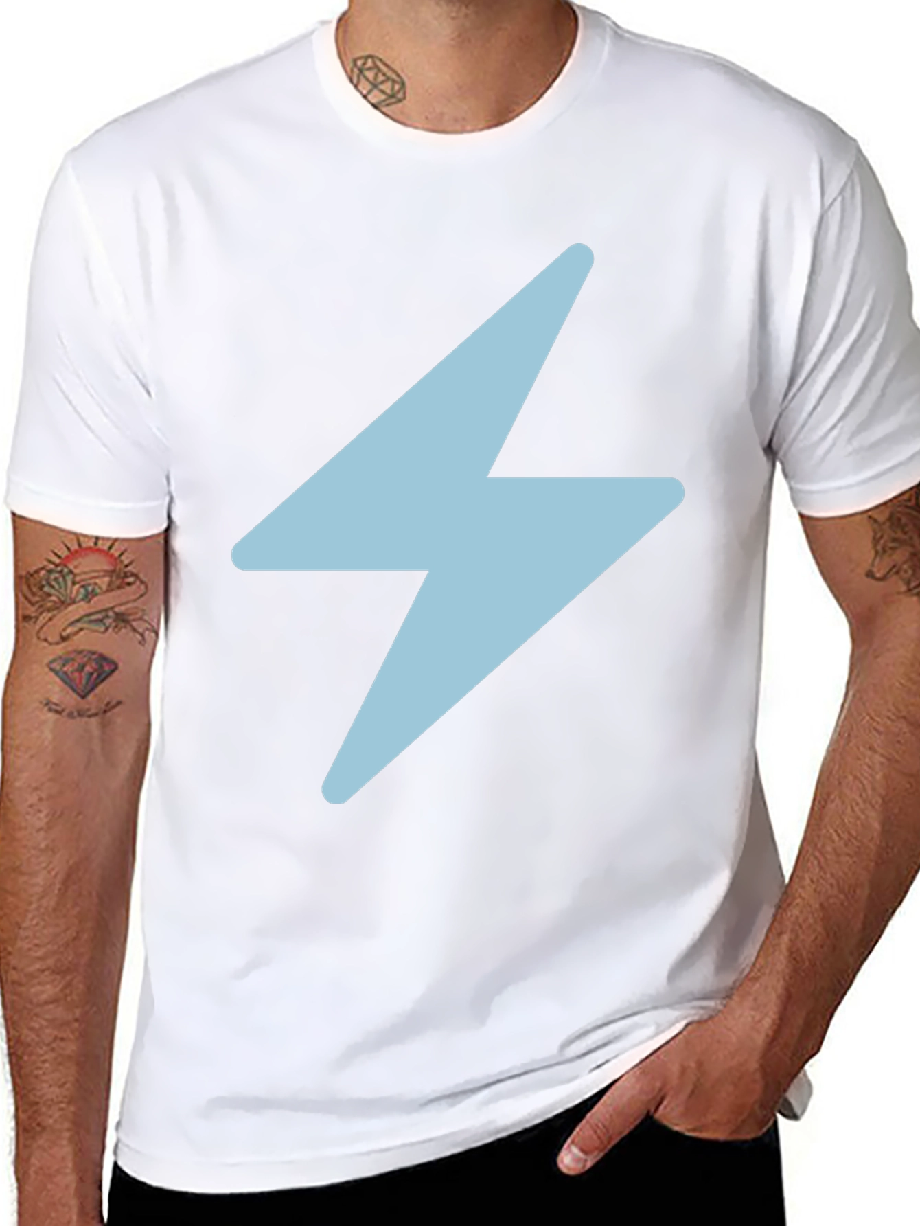 Lightning Bolt Graphic Tee - Black
