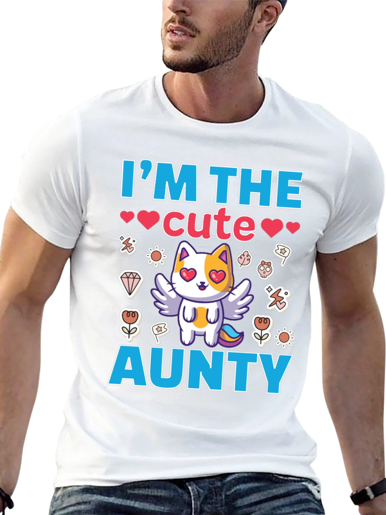 Cute Aunty T-Shirt Black Cotton Tee