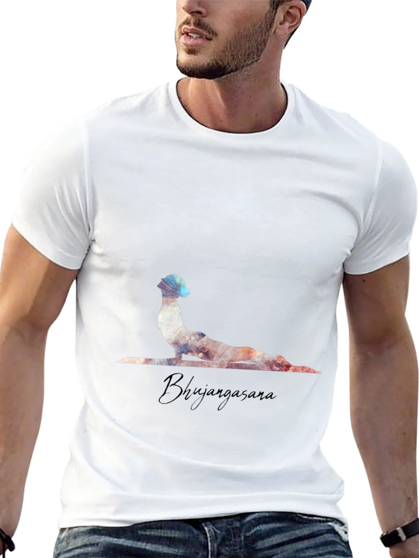 Bhujangasana Yoga Pose T-Shirt - Cobra Pose Tee