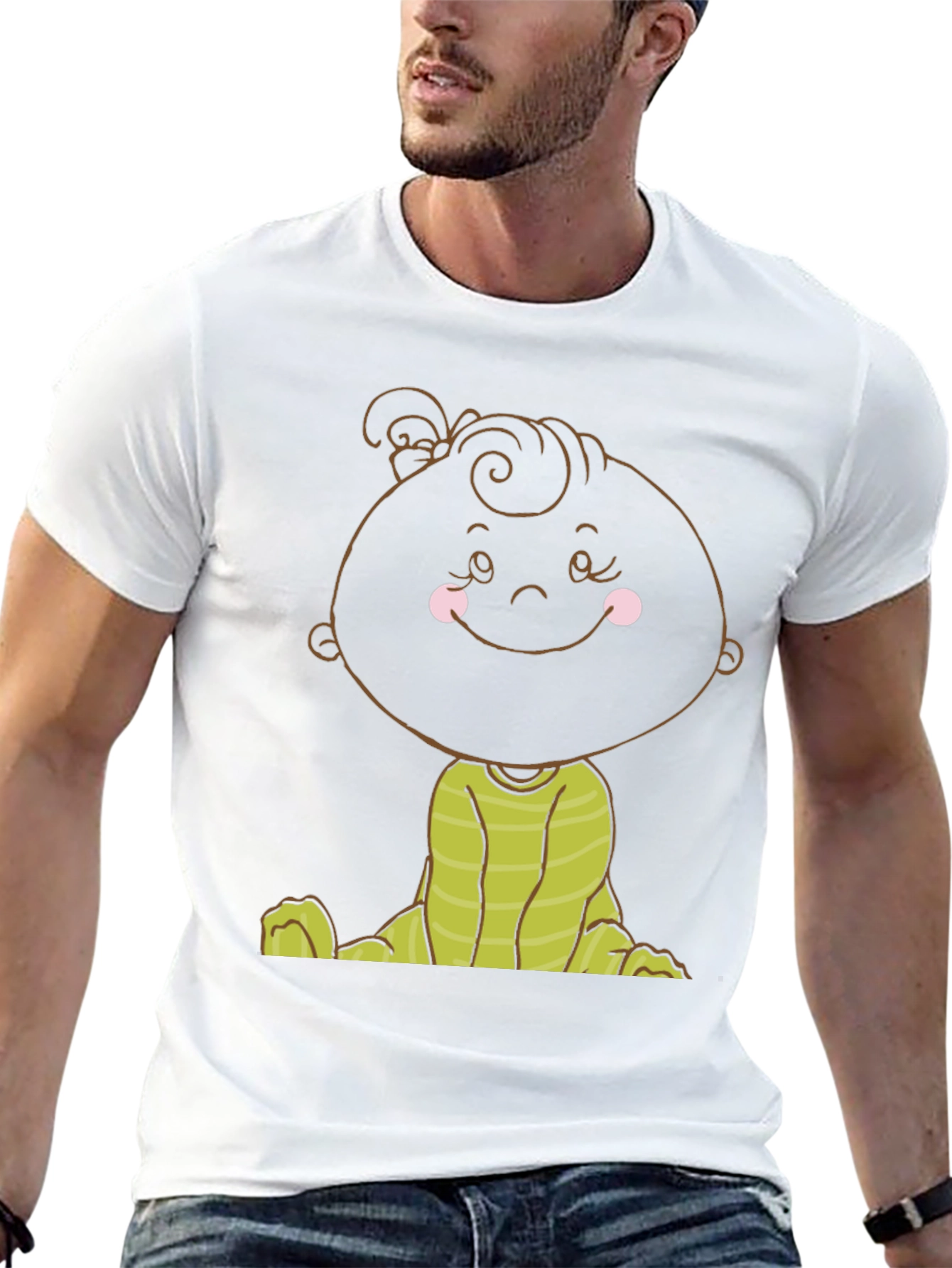 Cute Cartoon Baby Graphic T-Shirt