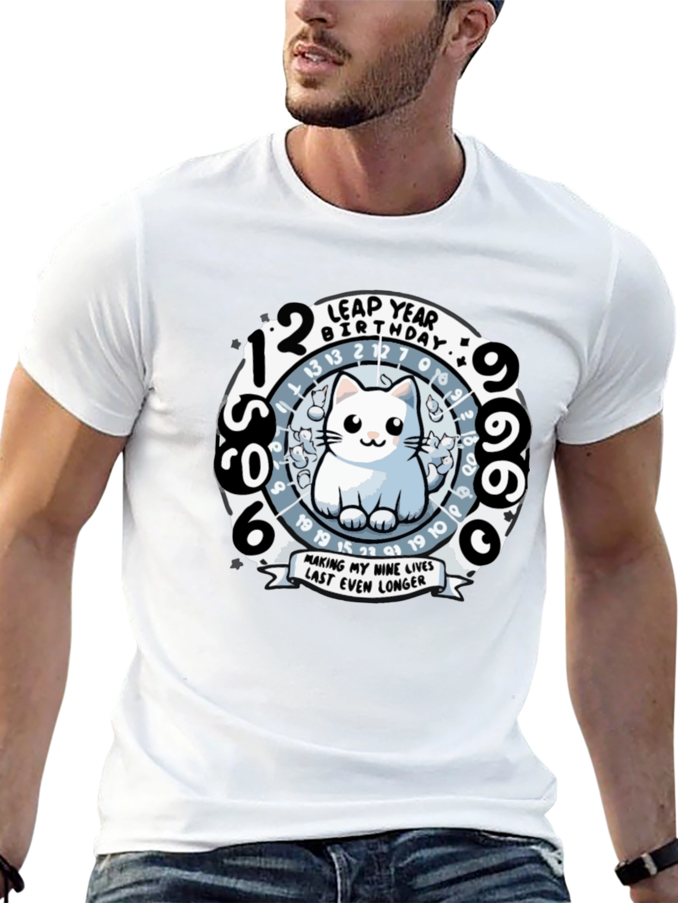 Leap Year Birthday Cat T-Shirt
