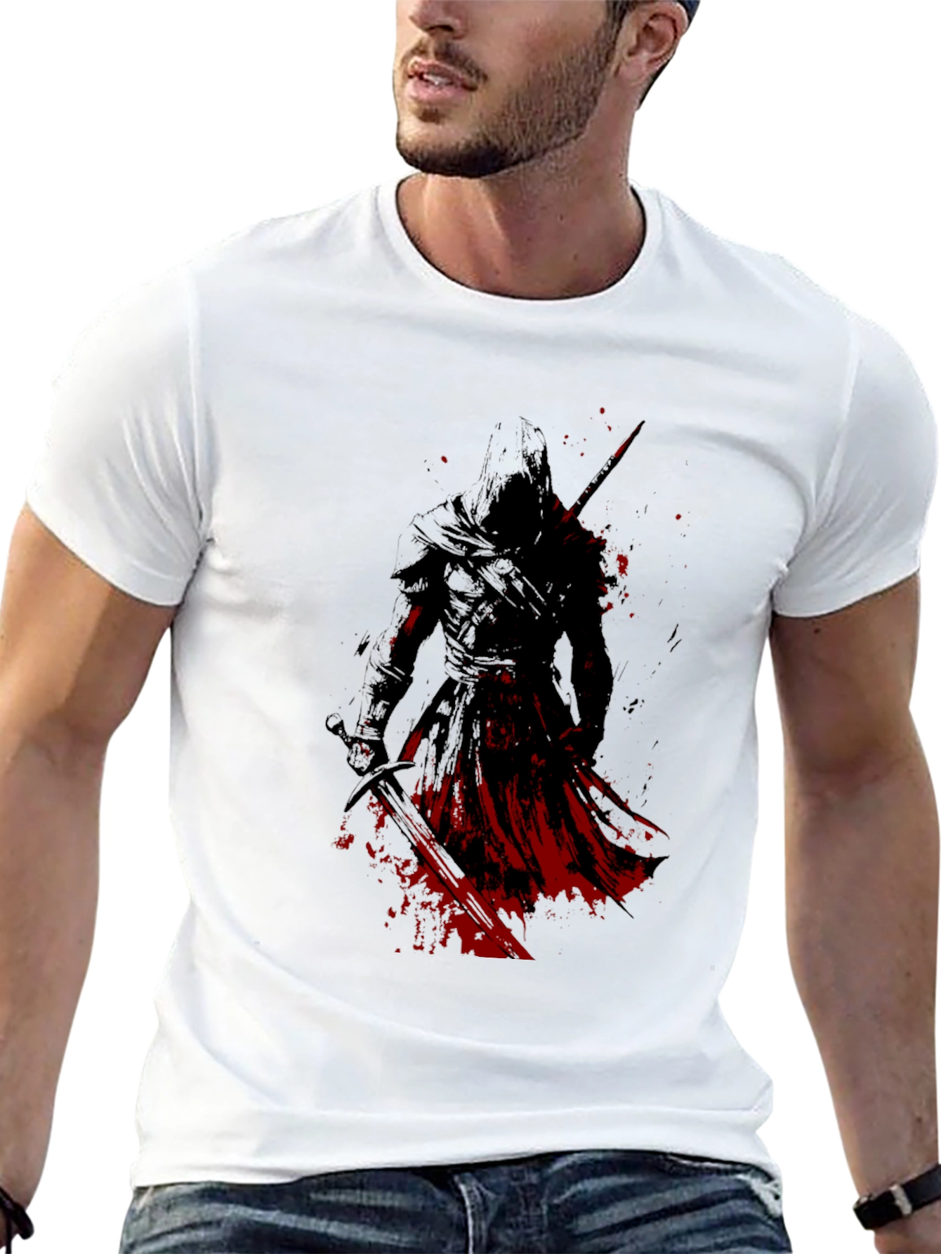 Assassin Graphic T-Shirt - Dark Warrior Design