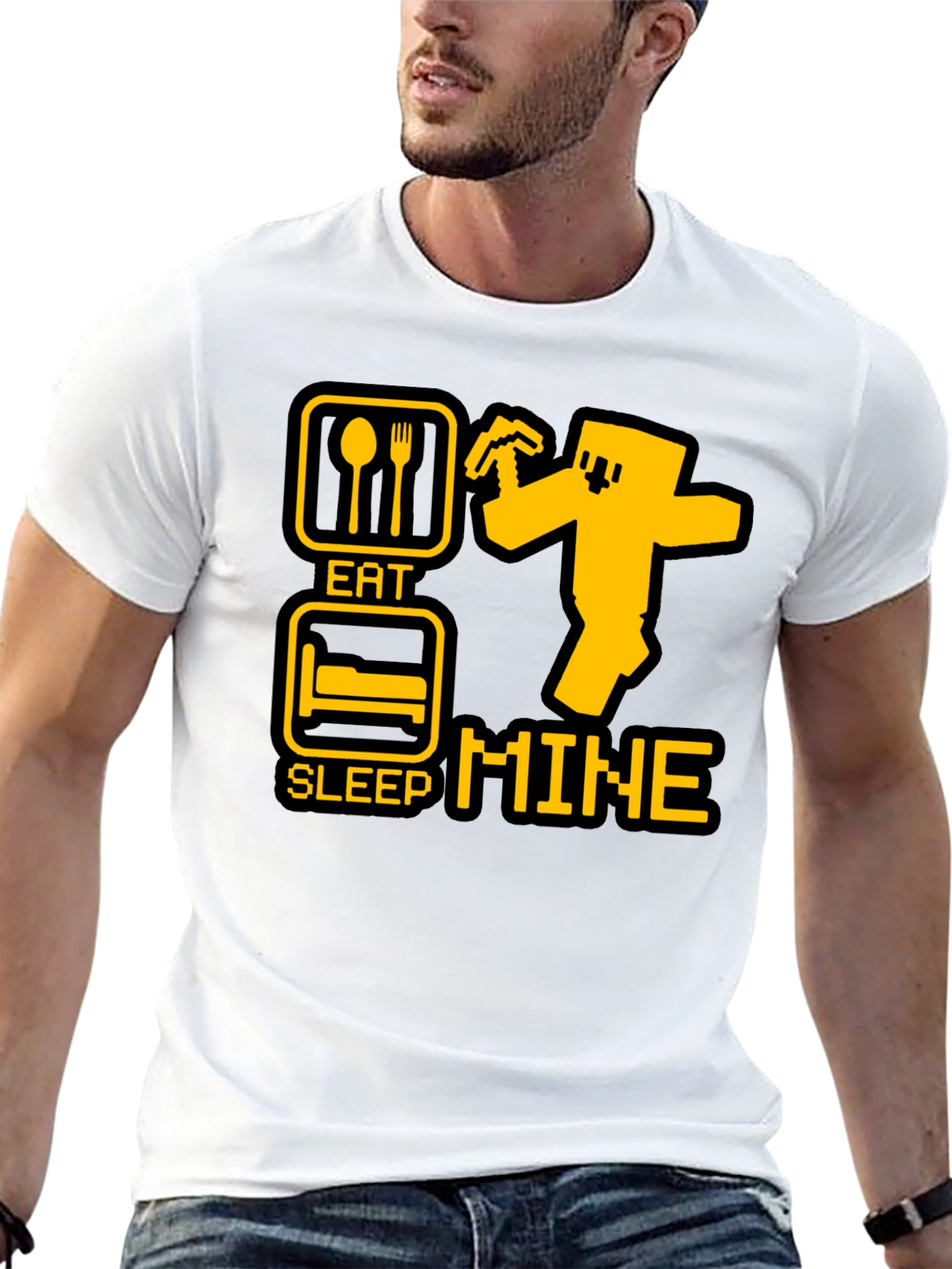 Eat Sleep Mine T-Shirt - Gamer Apparel