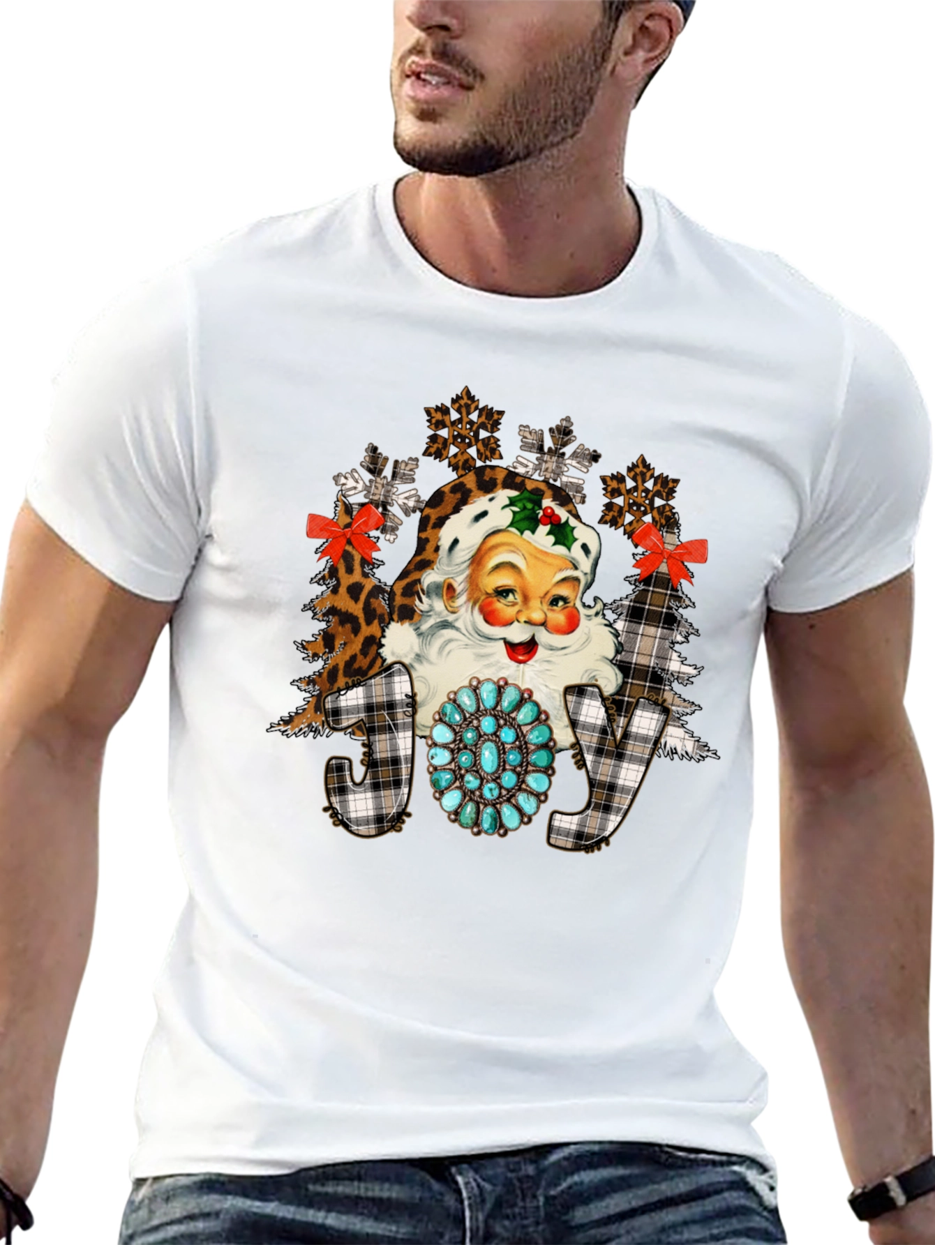 Festive Santa Graphic Tee