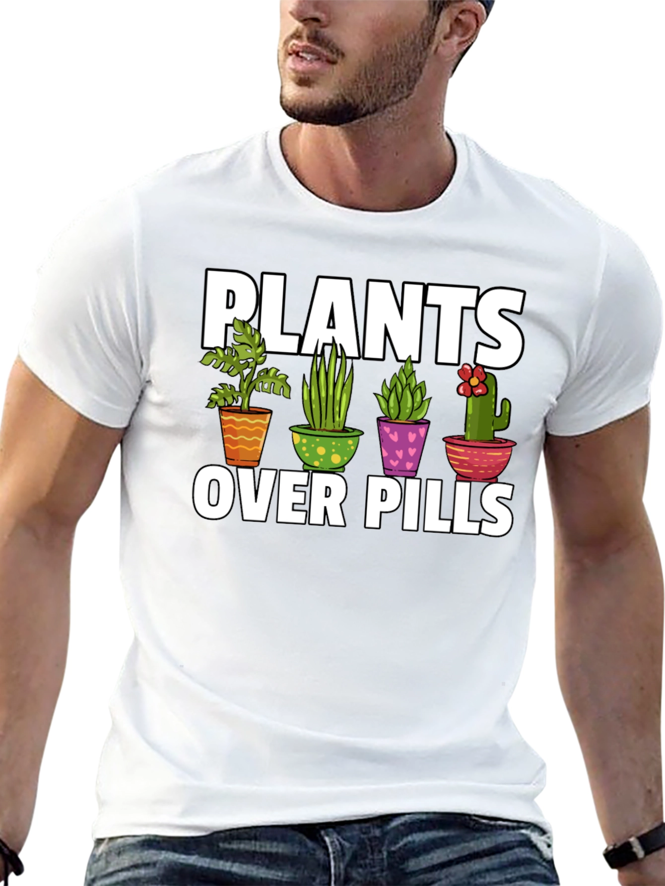 Plants Over Pills Graphic T-Shirt