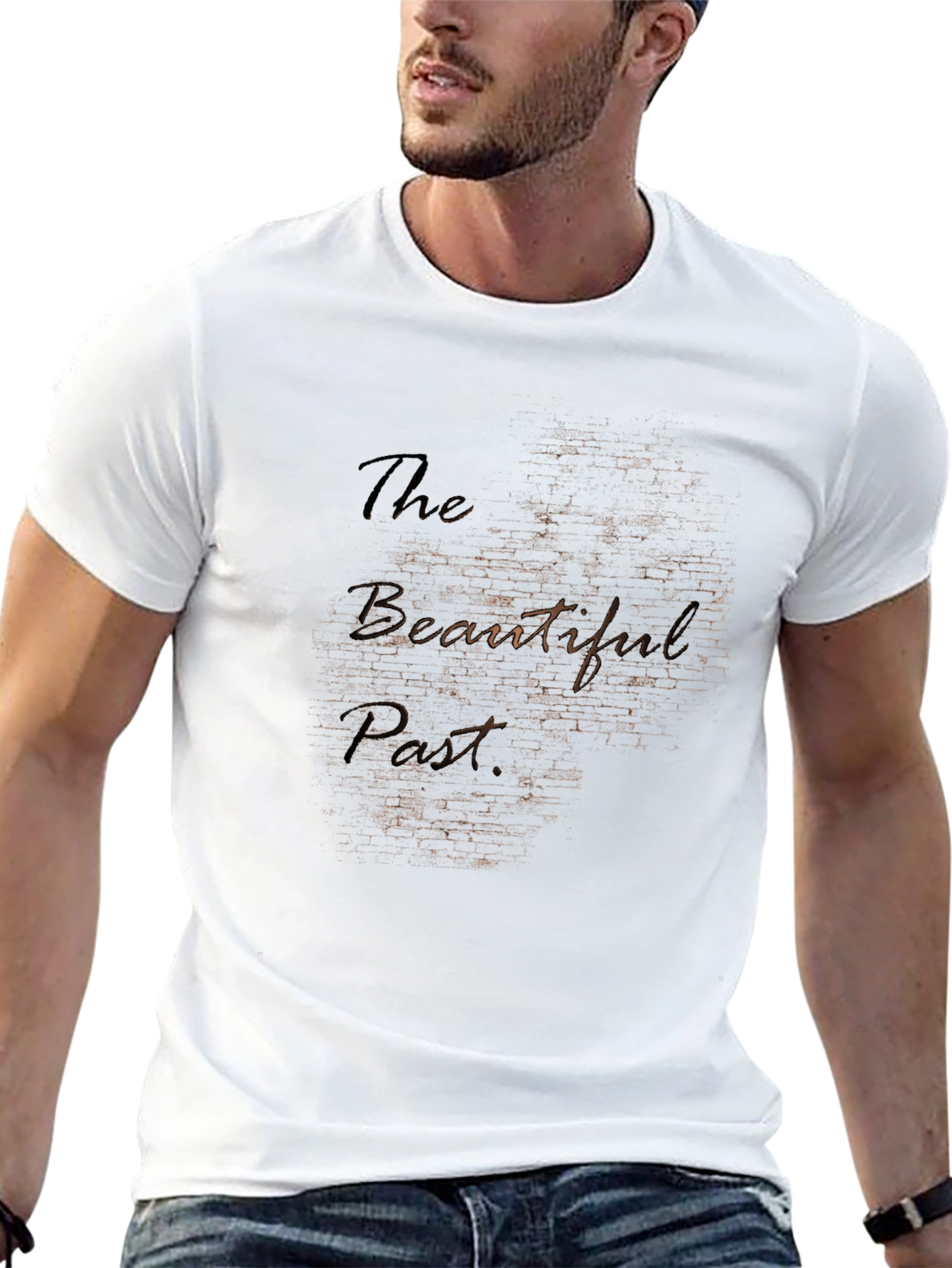 The Beautiful Past Mens Black Graphic T-Shirt