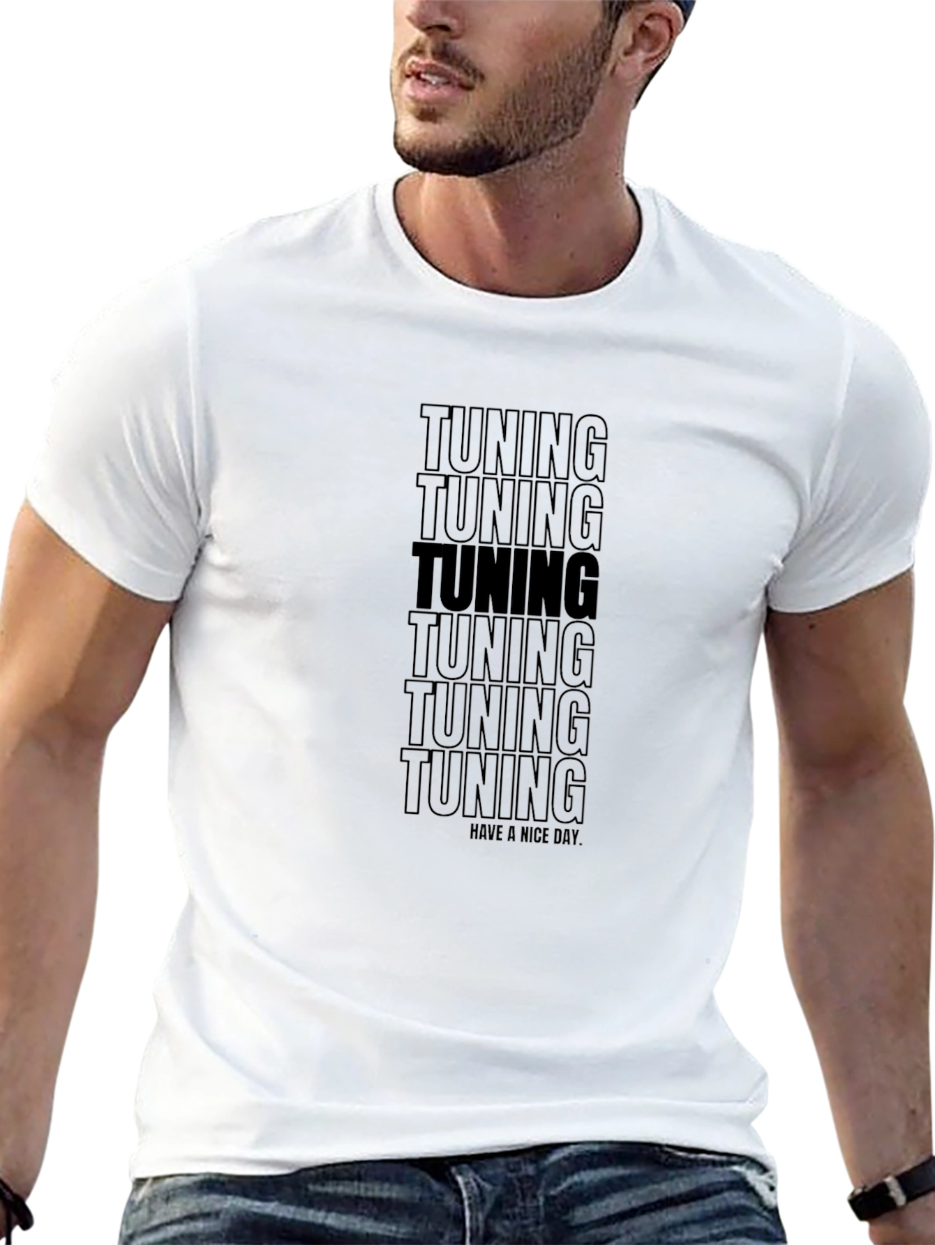 Tuning Graphic Tee - Black Short Sleeve T-Shirt