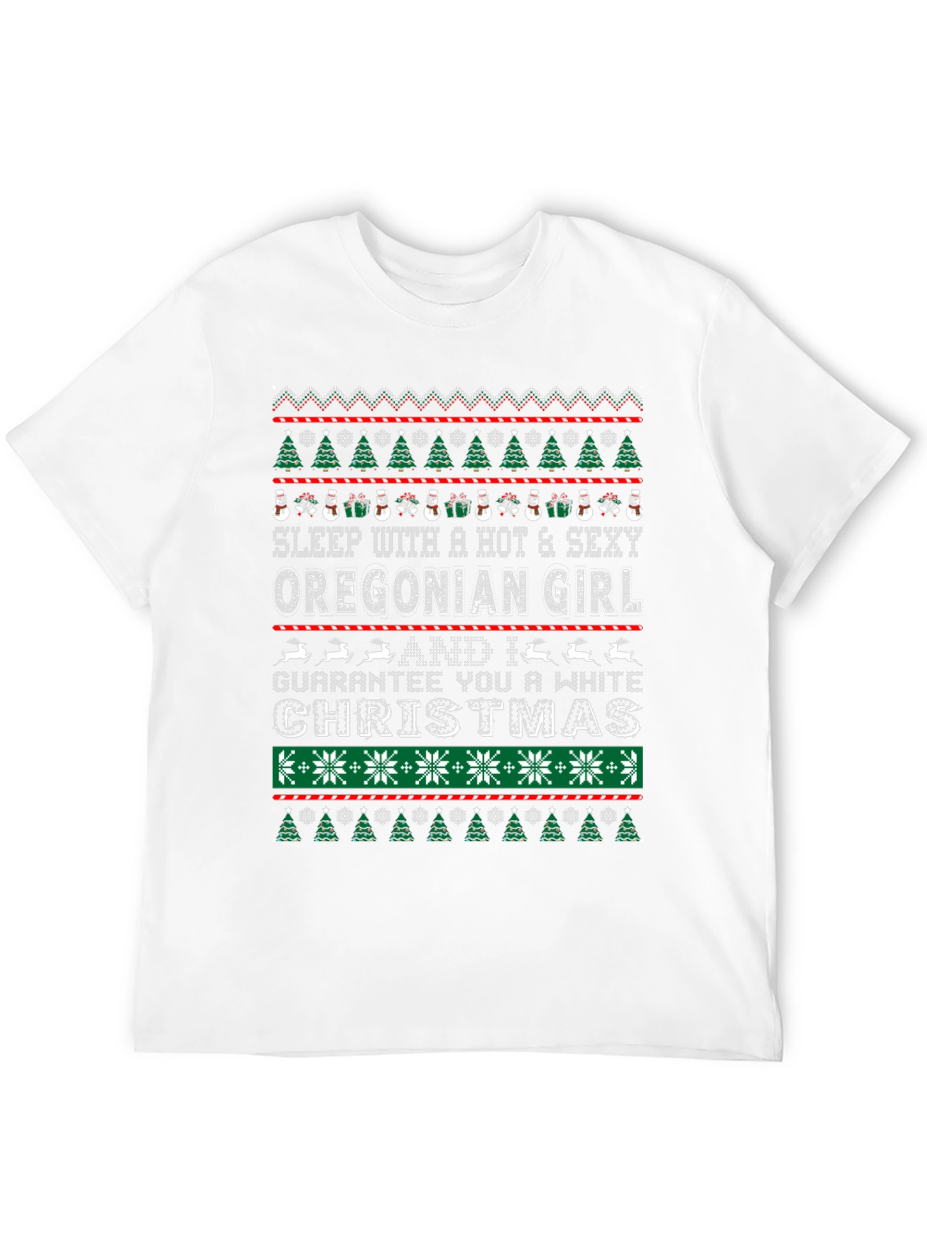Oregonian Girl Ugly Christmas Sweater T-Shirt